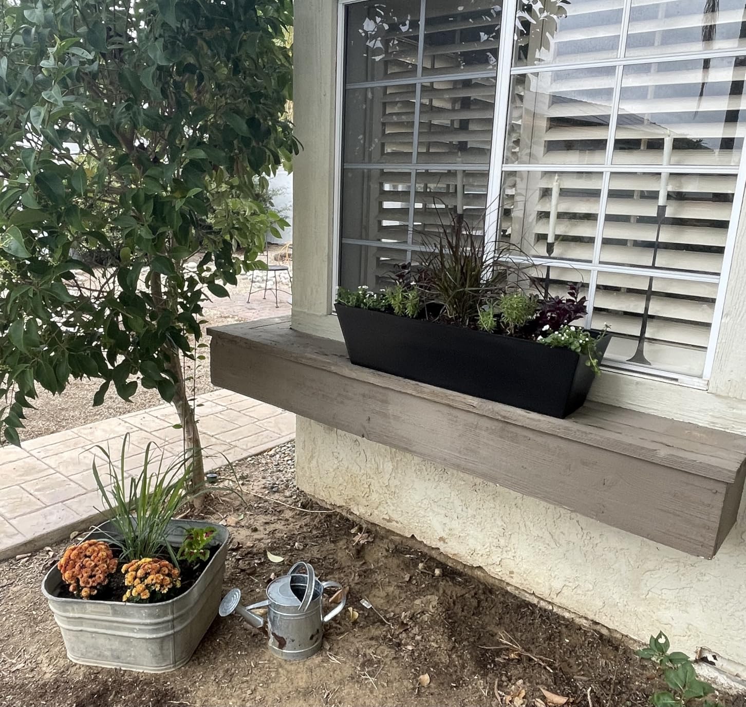 Veradek Pure Series Window Box Planter - Long Rectangular Planter for Indoor or Outdoor Windowsill/Balcony | Durable All-Weather Use with Drainage Holes | Modern Decor for Herbs, Small Plants, Flowers customer photo 1