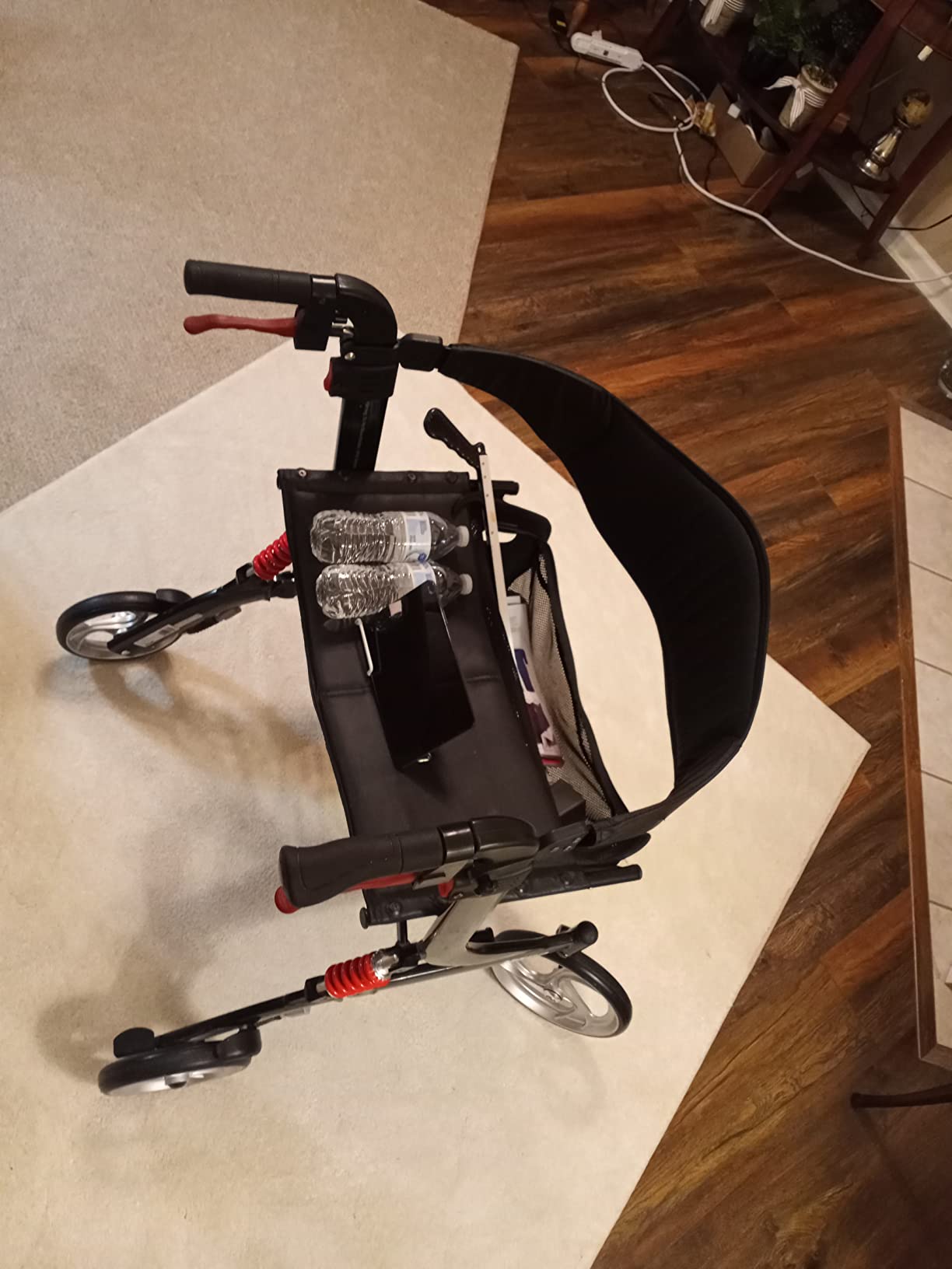 Drive Medical 10266HD-BK Nitro Heavy Duty Foldable Rollator Walker with Seat, Black customer photo 2
