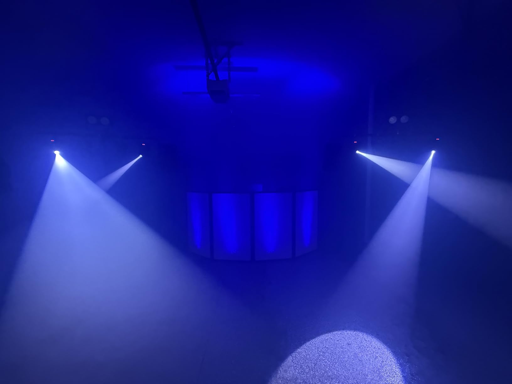 U'King LED Moving Head Light 25W DJ Lights Stage Lighting with 8 GOBO 8 Color by DMX-512 and Sound Activtaed Control Spotlight for Disco Parties Wedding Church Live Show KTV Club (Black-1 piece) customer photo 2