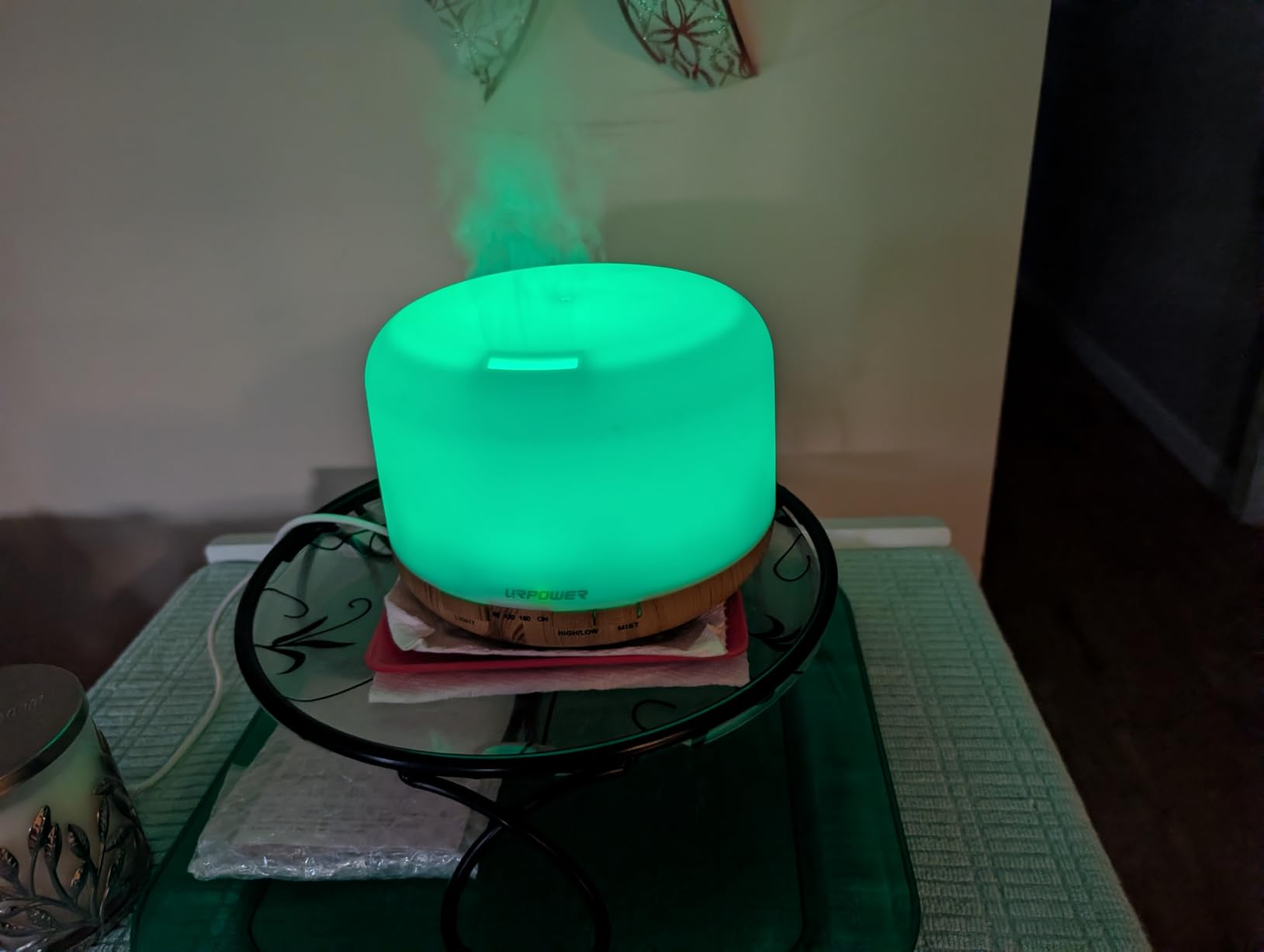 URPOWER 500ML Essential Oil Diffuser Humidifiers Ultrasonic Aromatherapy Diffusers with 4 Timer Settings and Waterless Auto Shut-Off for Home Office Living Room Yoga Remote Control NOT Included customer photo 1