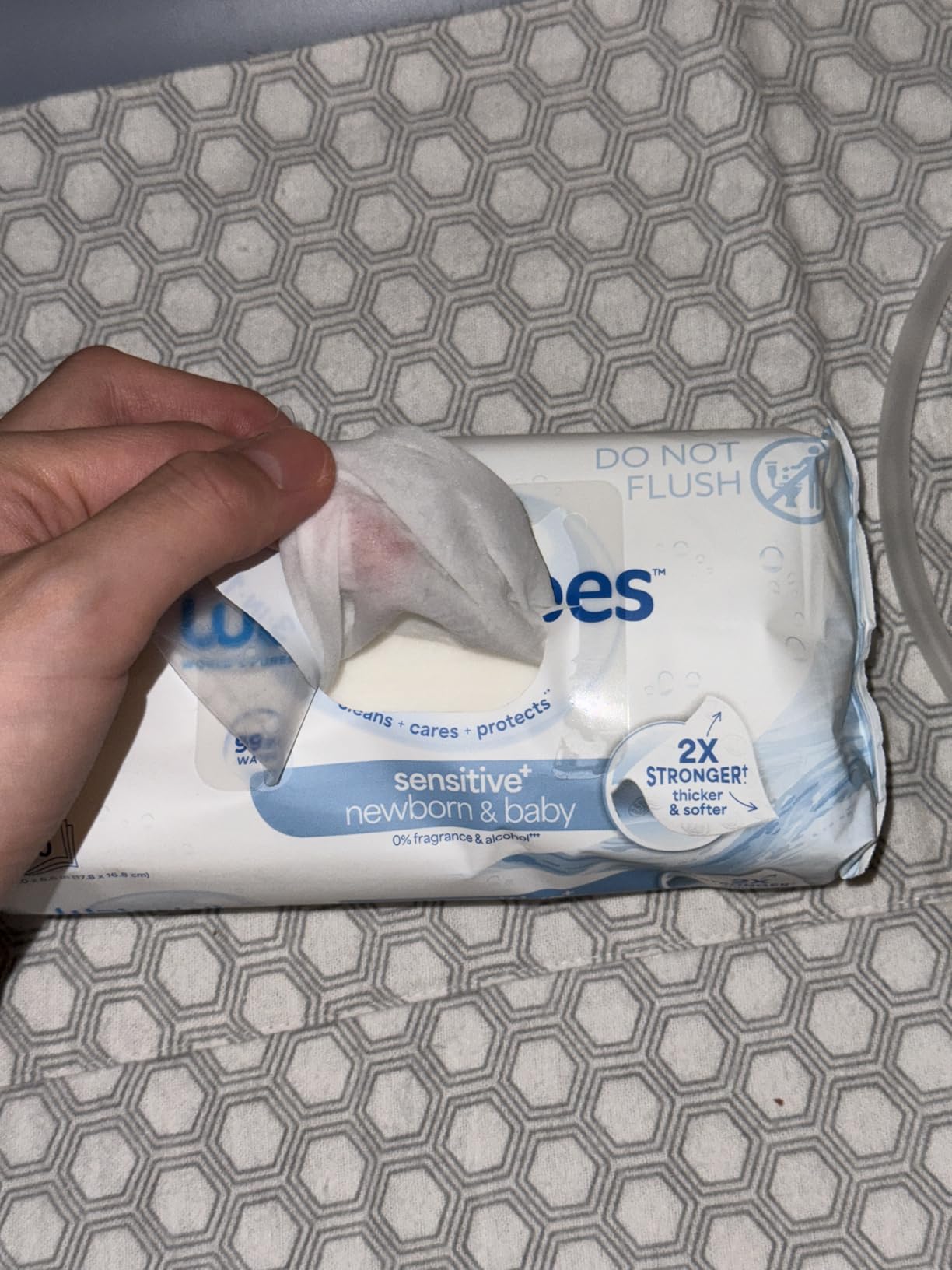 WaterWipes Sensitive+ Newborn & Baby Wipes, 3-In-1 Cleans, Cares, Protects, 99.9% Water, Unscented & Hypoallergenic, 180 Count (3 Packs) customer photo 2