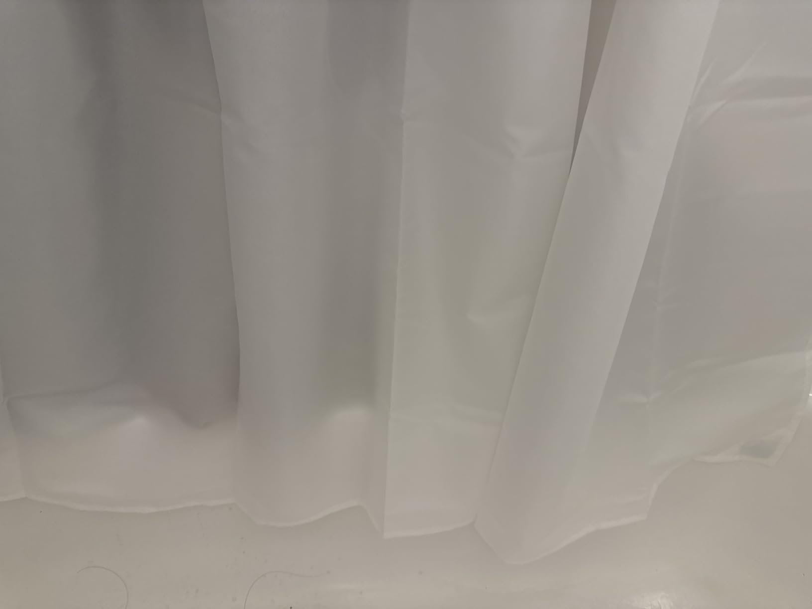 N&Y HOME Fabric Shower Curtain Liner Solid White with Magnets, Hotel Quality, Machine Washable customer photo 1