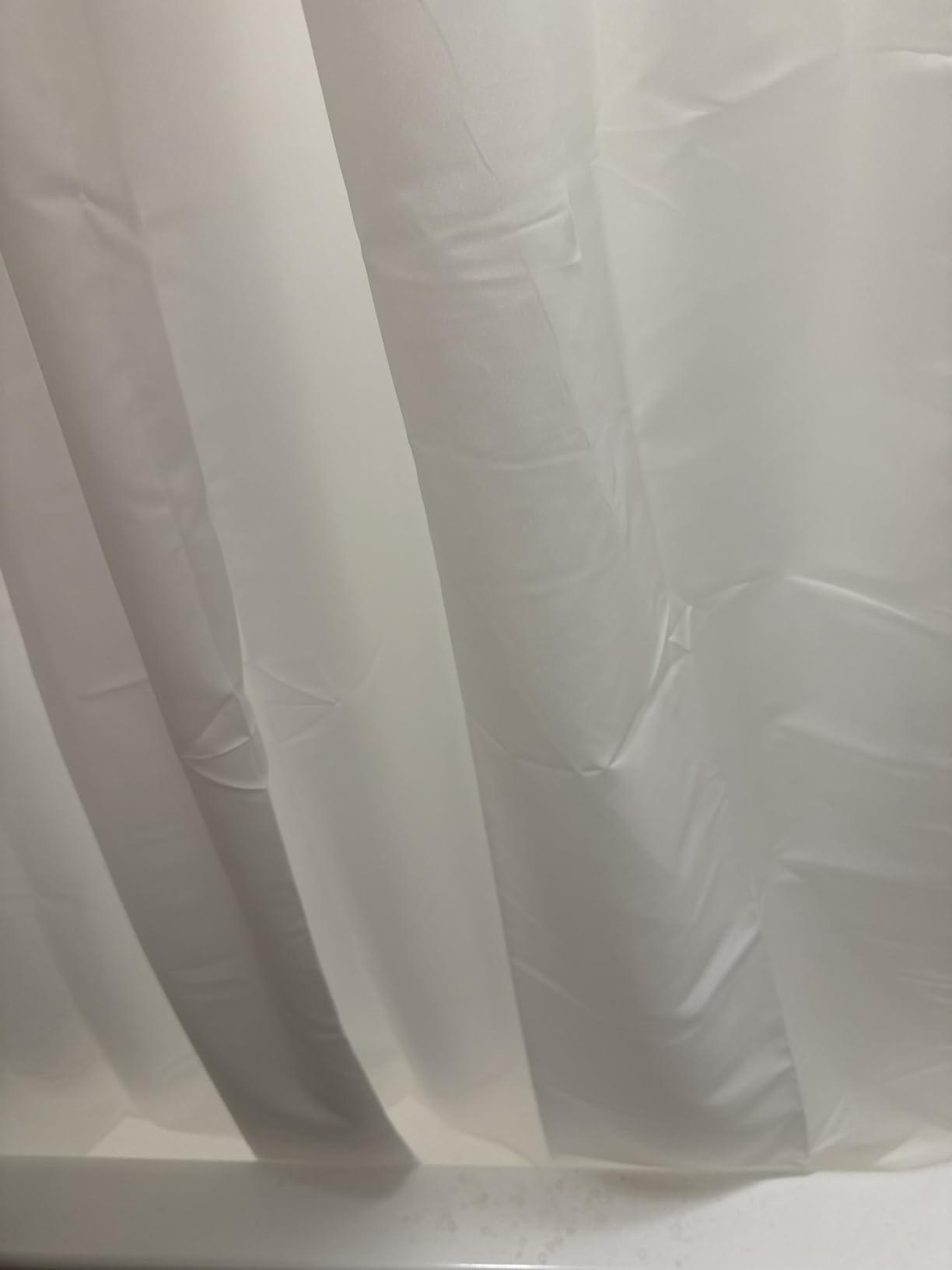 N&Y HOME Fabric Shower Curtain Liner Solid White with Magnets, Hotel Quality, Machine Washable customer photo 2