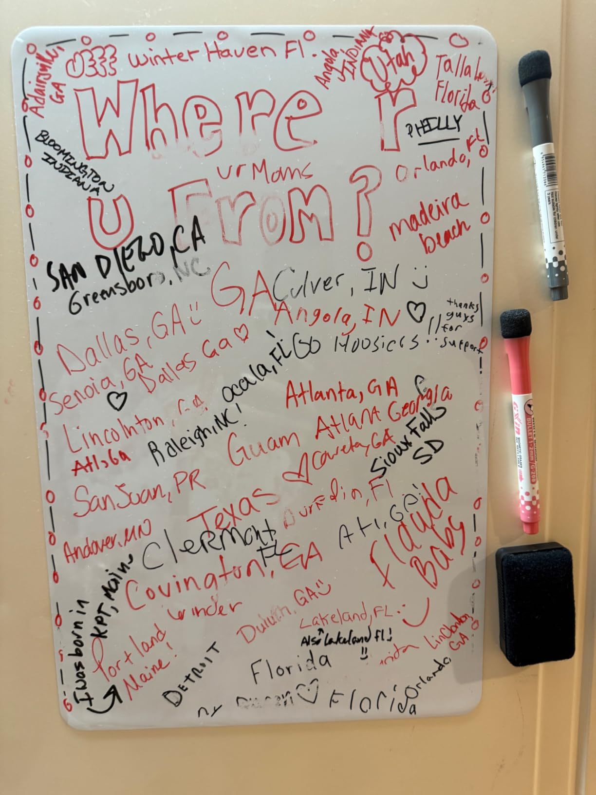 Magnetic Dry Erase Board Fridge White Board Sheet 20x13 inch, Flexible Large Refrigerator Magnets Whiteboard Planner for Home Kitchen, 2 Markers and Eraser customer photo 2