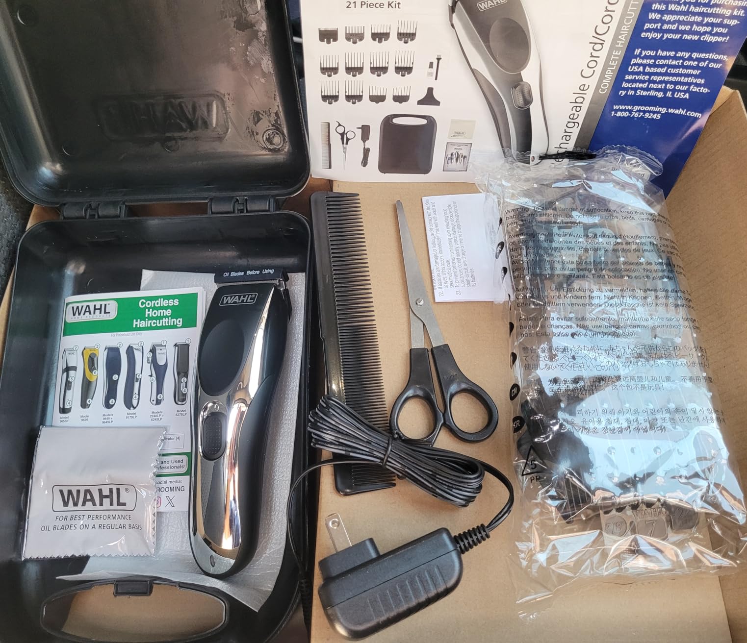 Wahl Clipper Rechargeable Cord/Cordless Haircutting & Trimming Kit for Heads, Longer Beards, & All Body Grooming - Model 79434 customer photo 2