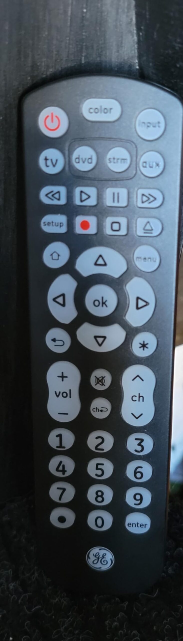 GE Backlit Buttons Universal Remote Control, Samsung TV Remote Control Replacement, Roku Remote Replacement, Vizio, LG TV, Sony, 4-Device, Black, 40081 customer photo 2