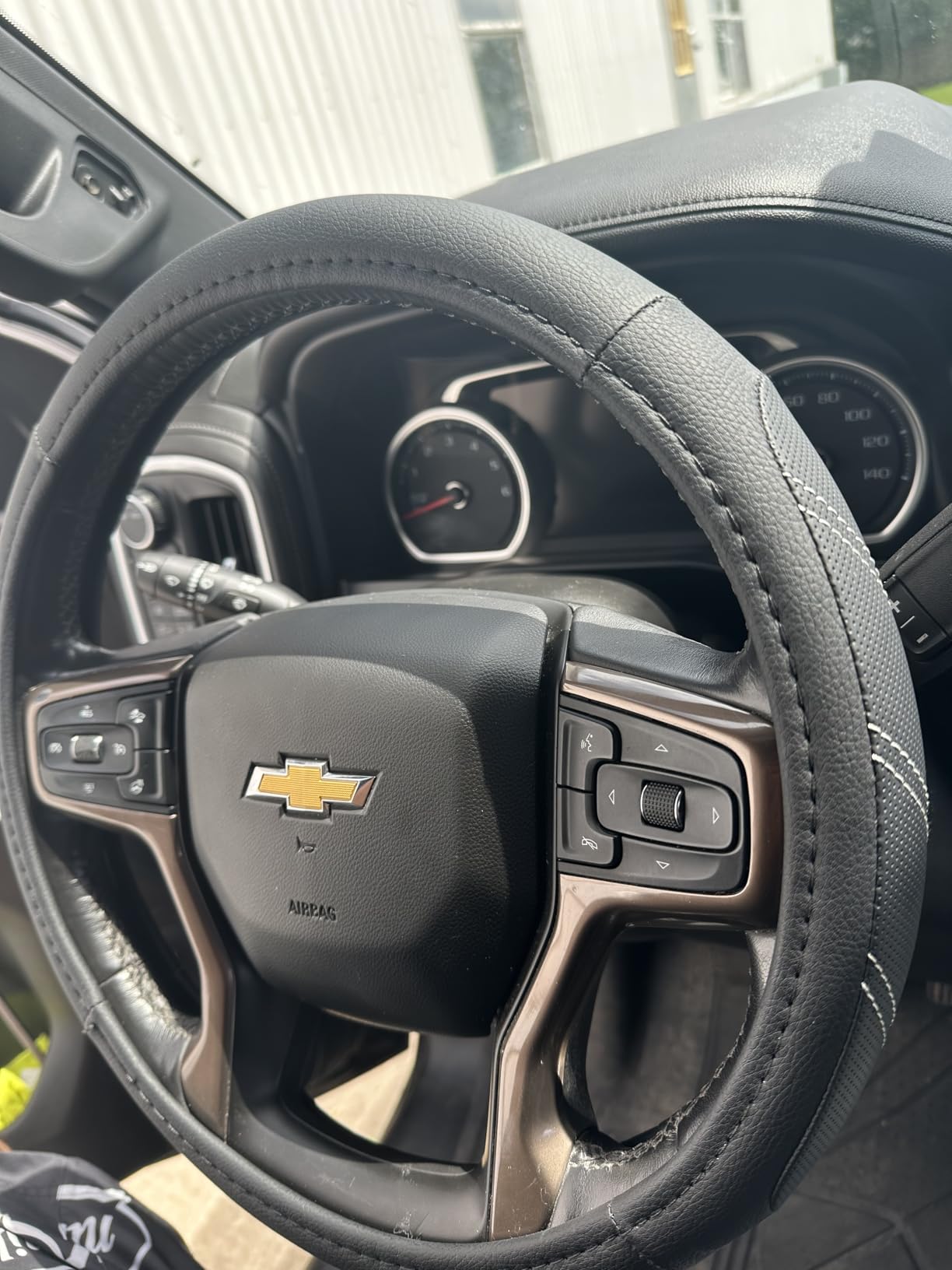Elantrip Microfiber Leather Steering Wheel Cover for 14.5