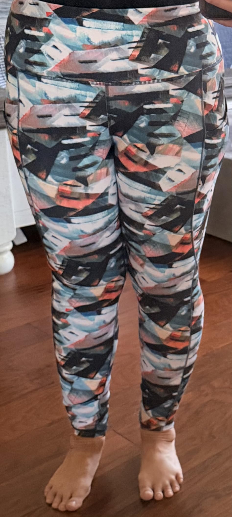 Women's High Waisted Yoga Leggings with Pockets, Tummy Control Non See Through Workout Athletic Running Yoga Pants customer photo 1