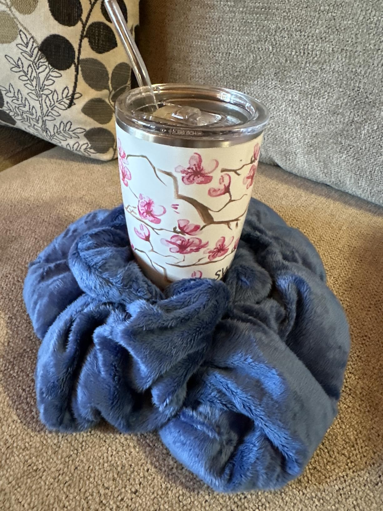 Sharper Image Heated Neck & Shoulder Wrap - Microwavable Warm & Cooling Plush Pad, Scented Aromatherapy (100% Natural Lavender & Herb Spa Blend), Pain Tension Headache Relief Therapy customer photo 2