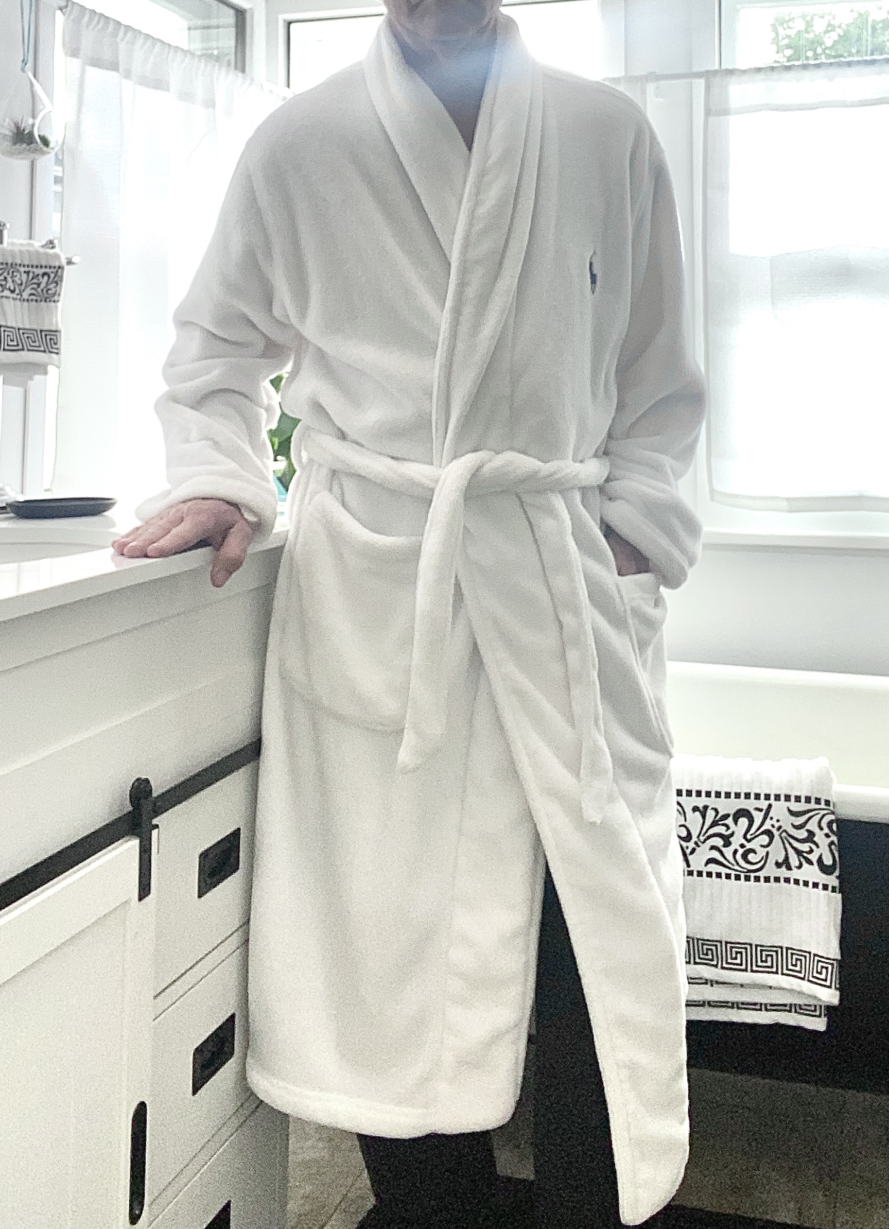 POLO RALPH LAUREN Microfiber Plush Long Sleeve Shawl Collar Robe customer photo 1