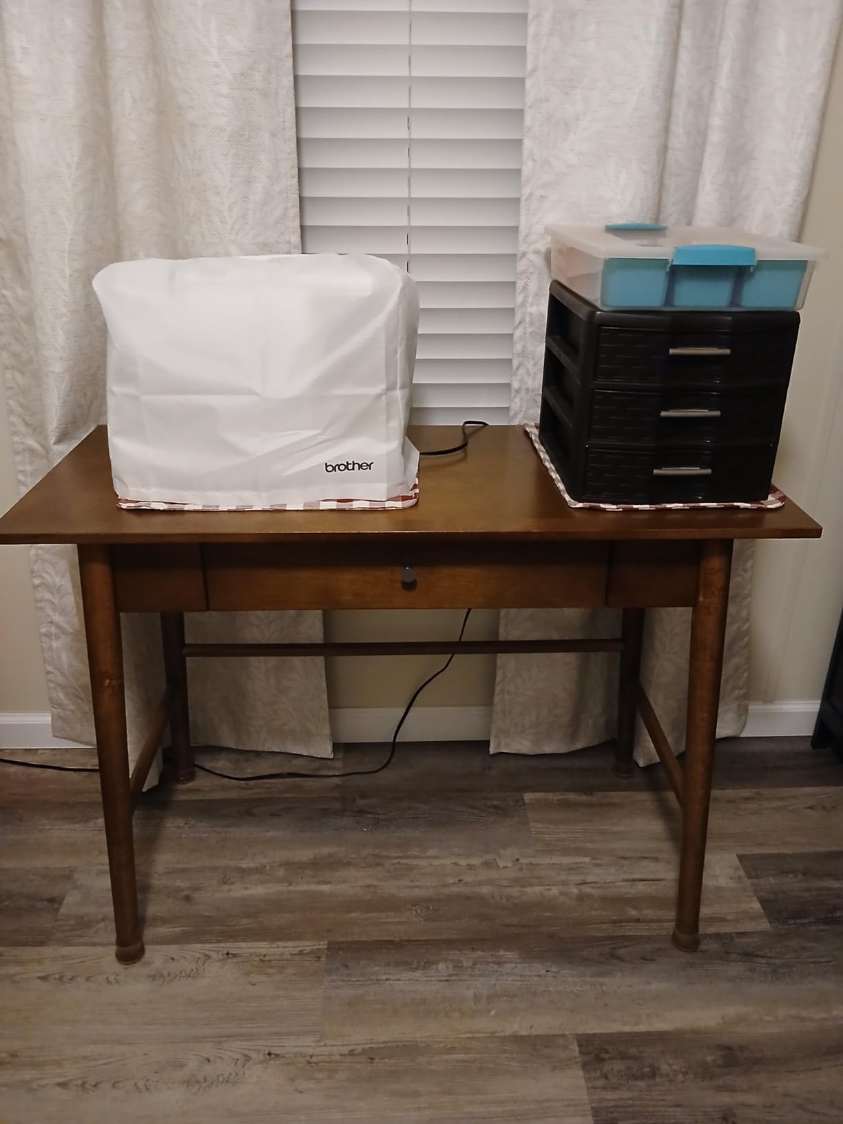 Melissa Mid Century Walnut Desk by Linon customer photo 1