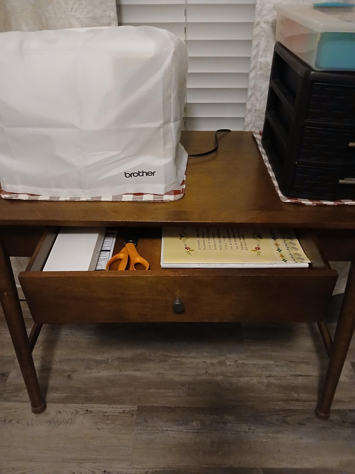 Melissa Mid Century Walnut Desk by Linon customer photo 2
