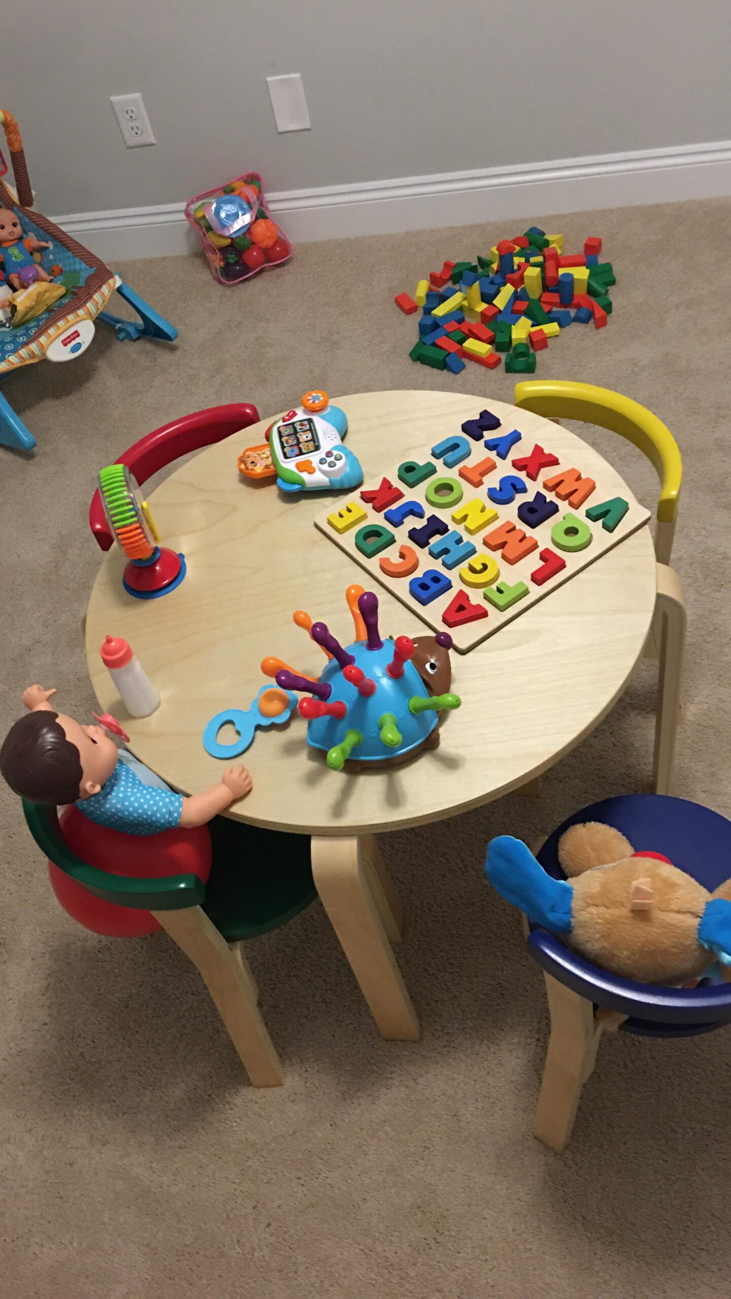 ECR4Kids Bentwood Table and Curved Back Chair Set, Kids Furniture, Natural, 5-Piece customer photo 1