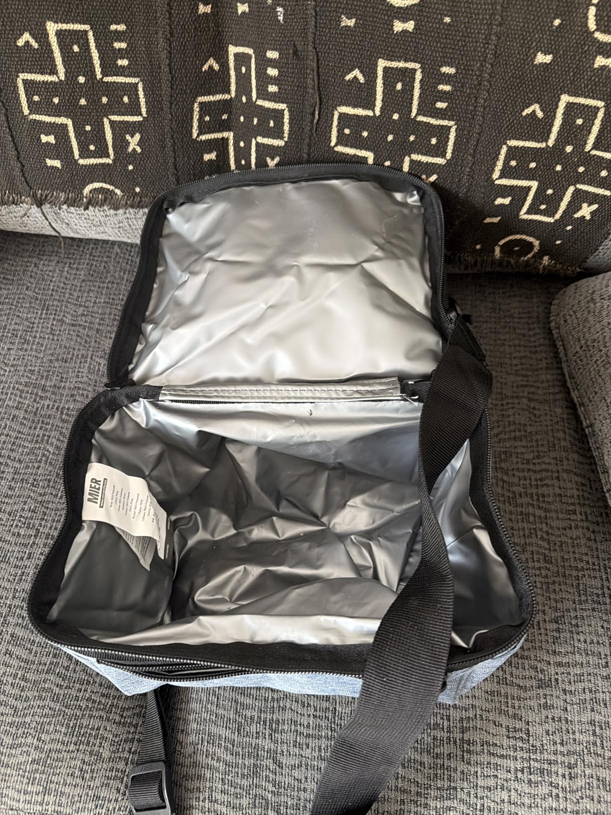 MIER Insulated Lunch Box Dual Compartment Lunch Bag Leakproof Cooler for Men Women Adult Work, Black, Medium (Upgraded Extra-Tall Bottom Layer) customer photo 2