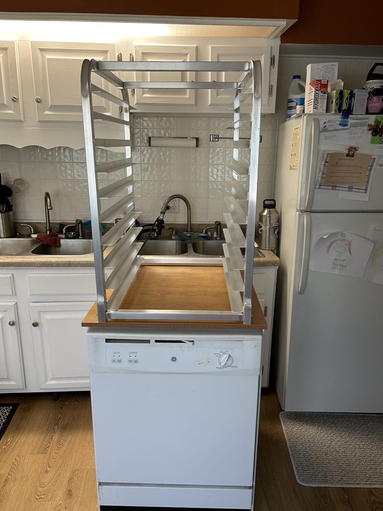 Giantex 20-Tier Kitchen Bun Pan Sheet Rack Aluminum Bakery Rack Home Commercial Kitchen Bakery Cooling Racks w/Wheels 2 Lockable & Open Shelf customer photo 1