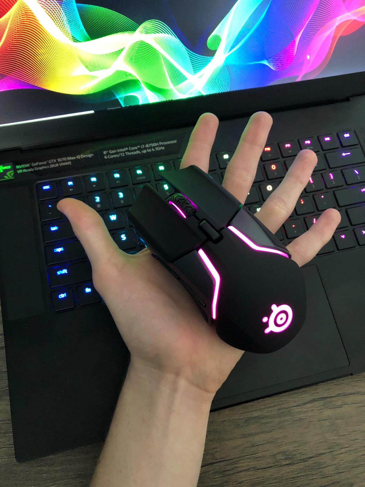 SteelSeries Rival 650 Quantum Wireless Gaming Mouse - Rapid Charging, 12,000 Cpi Dual Sensor, 256 Weight Configs, 8 Zone RGB Lighting customer photo 2