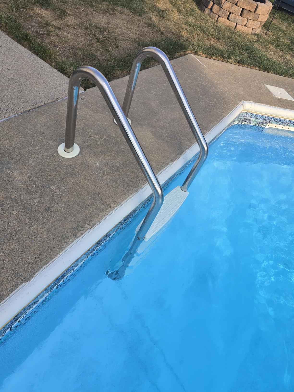 Aqua Select 3 Step Stainless Steel Pool Ladder with Stainless Steel Steps | Entry and Exit System for Inground Swimming Pools | 250 Pound Capacity | 1.9 Inch Outer Diameter customer photo 1
