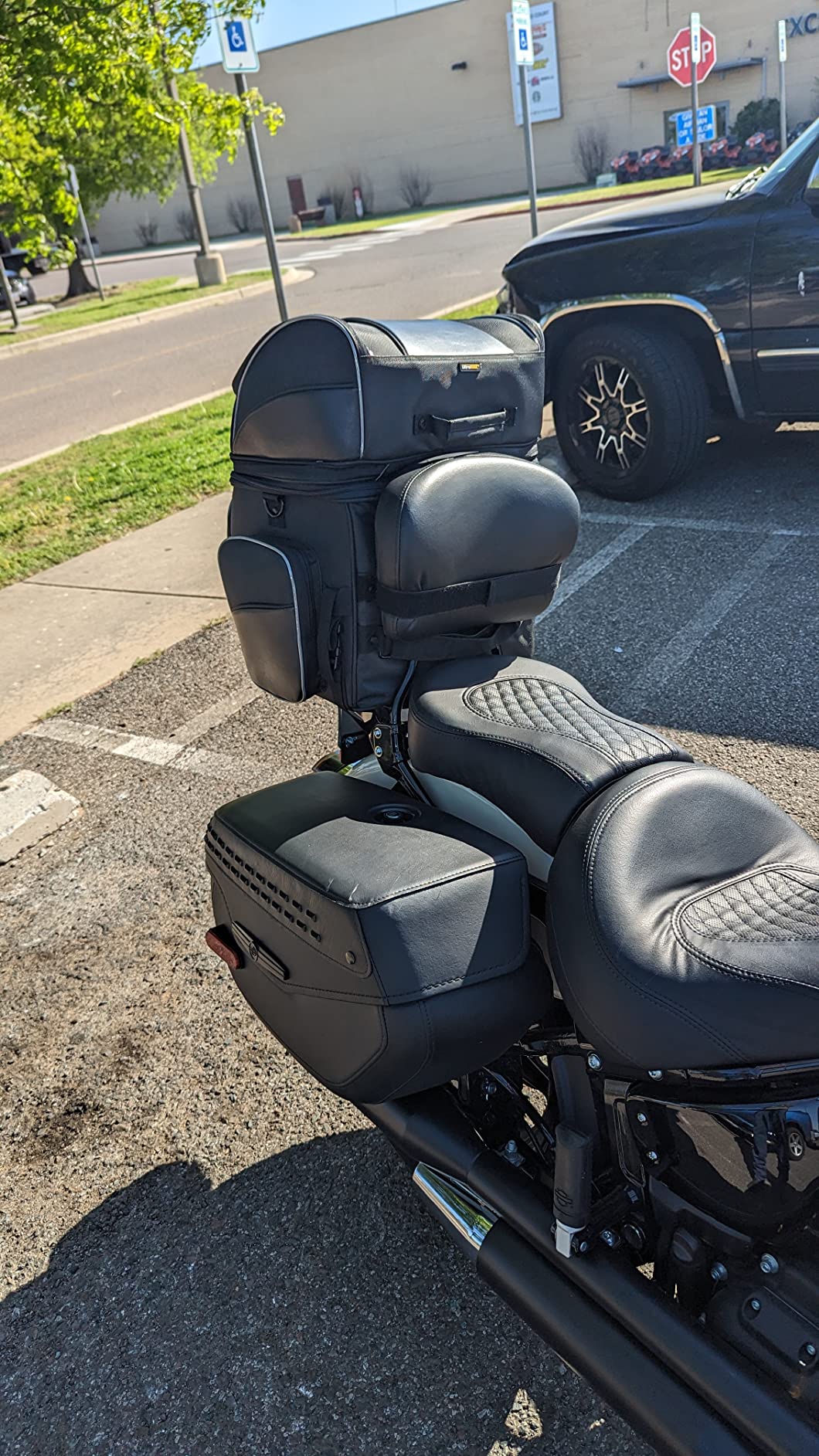 Nelson Rigg Route 1 Destination Backrest/Sissy Bar Rack Bag; Fits Harley Davidson, Indian, Yamaha & Suzuki Motorcycles customer photo 2