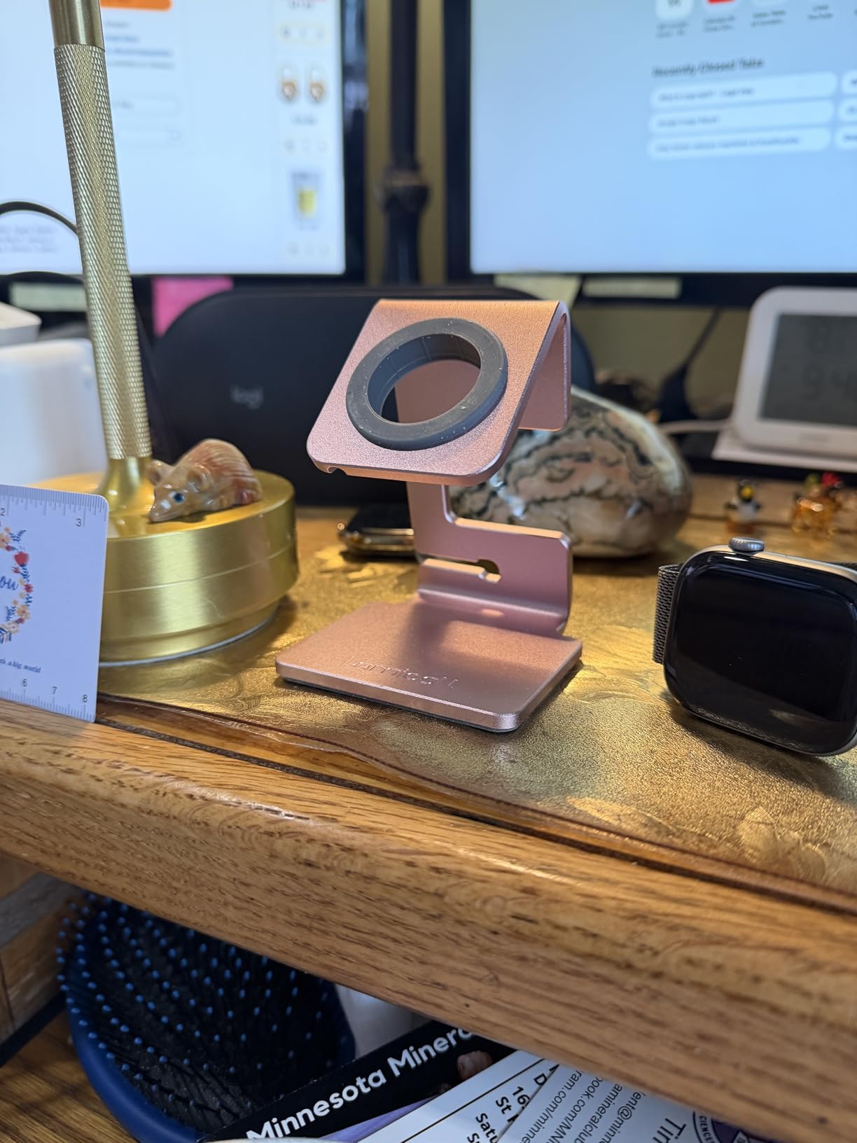 Lamicall Watch Stand for Apple Watch Magnetic Fast Charger - Desk Charging Stand Holder Dock for Apple iWatch Series SE3 SE2 Ultra 3, Series 11 10 9 8 7 6 5(49mm 46mm 45mm 44mm 42mm 41mm 40mm 38mm) customer photo 1