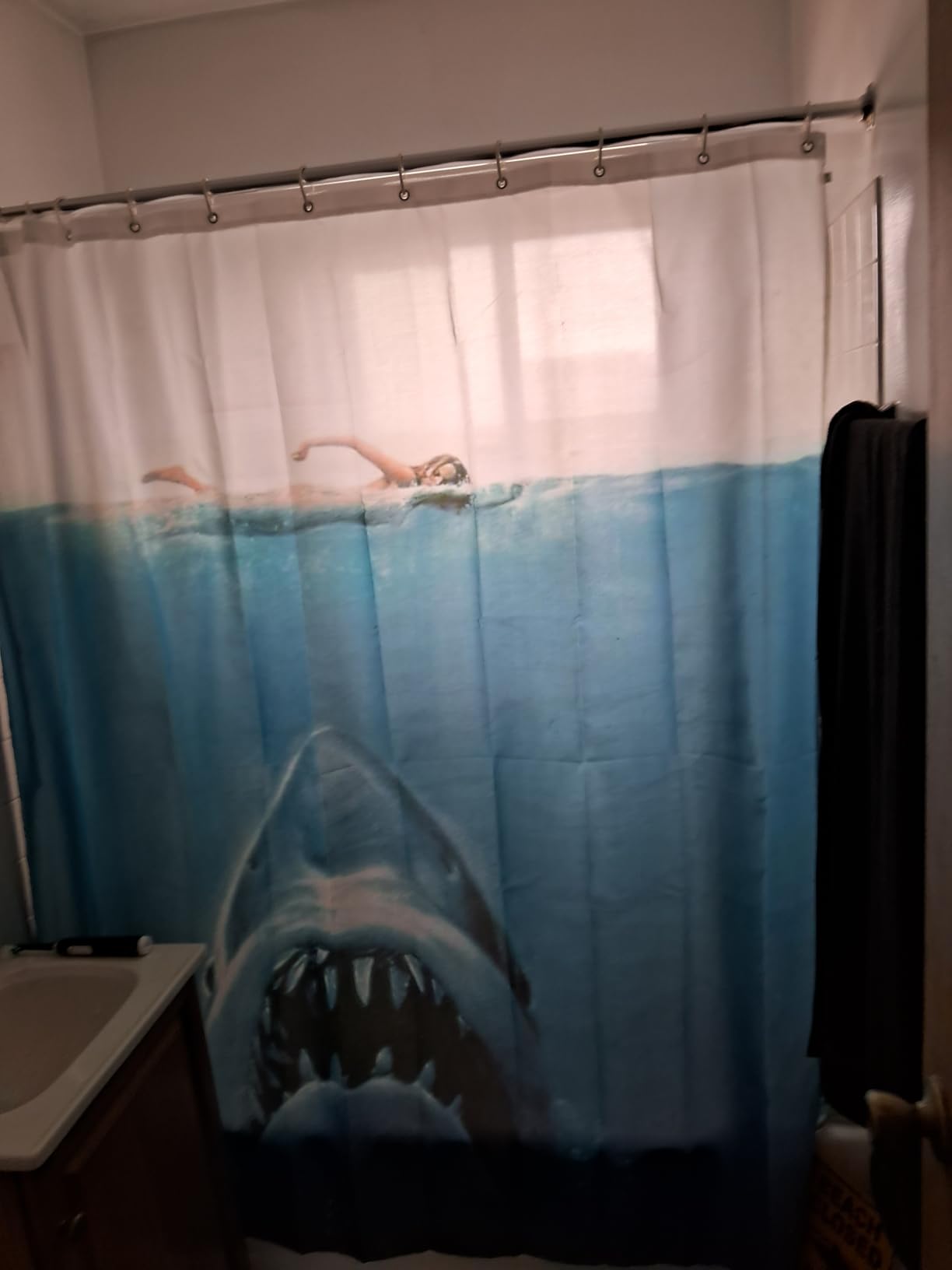 AmazerBath Heavy Duty Shower Curtain Liner 12 Gauge, 72 x 72 Inches Clear Shower Curtain Liner with 3 Clear Stones and 12 Grommet Holes, Weighted Plastic Shower Liner customer photo 1