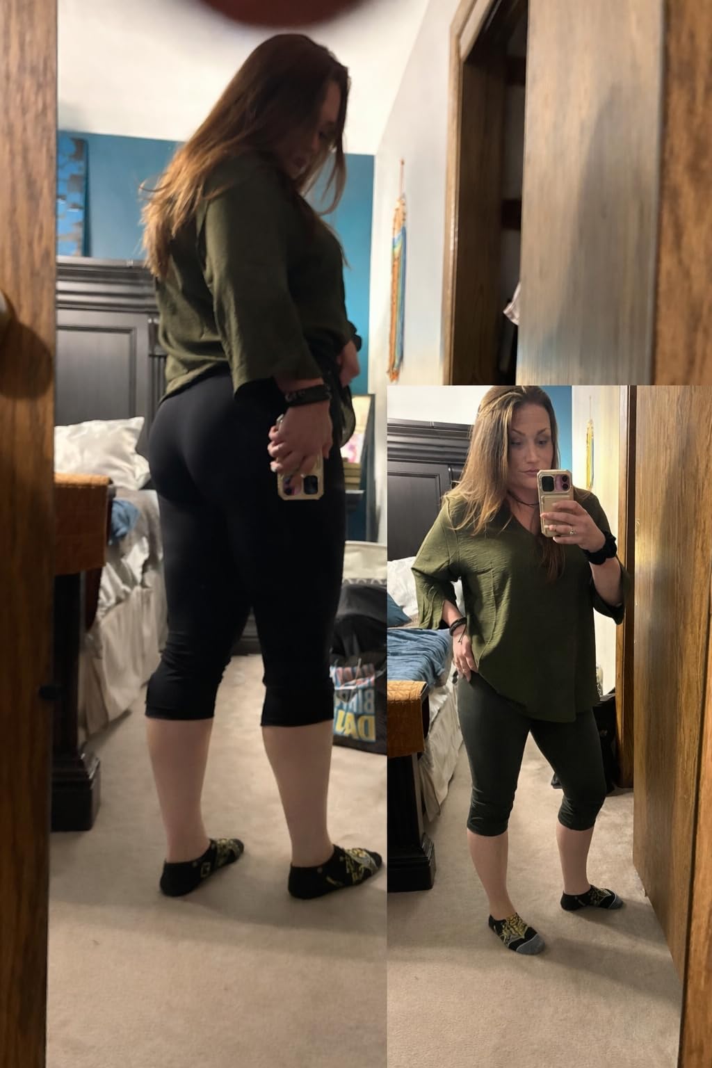 Capri Leggings for Women High Waisted Capri Leggings with Pockets for Women Tummy Control Yoga Pants Women customer photo 1