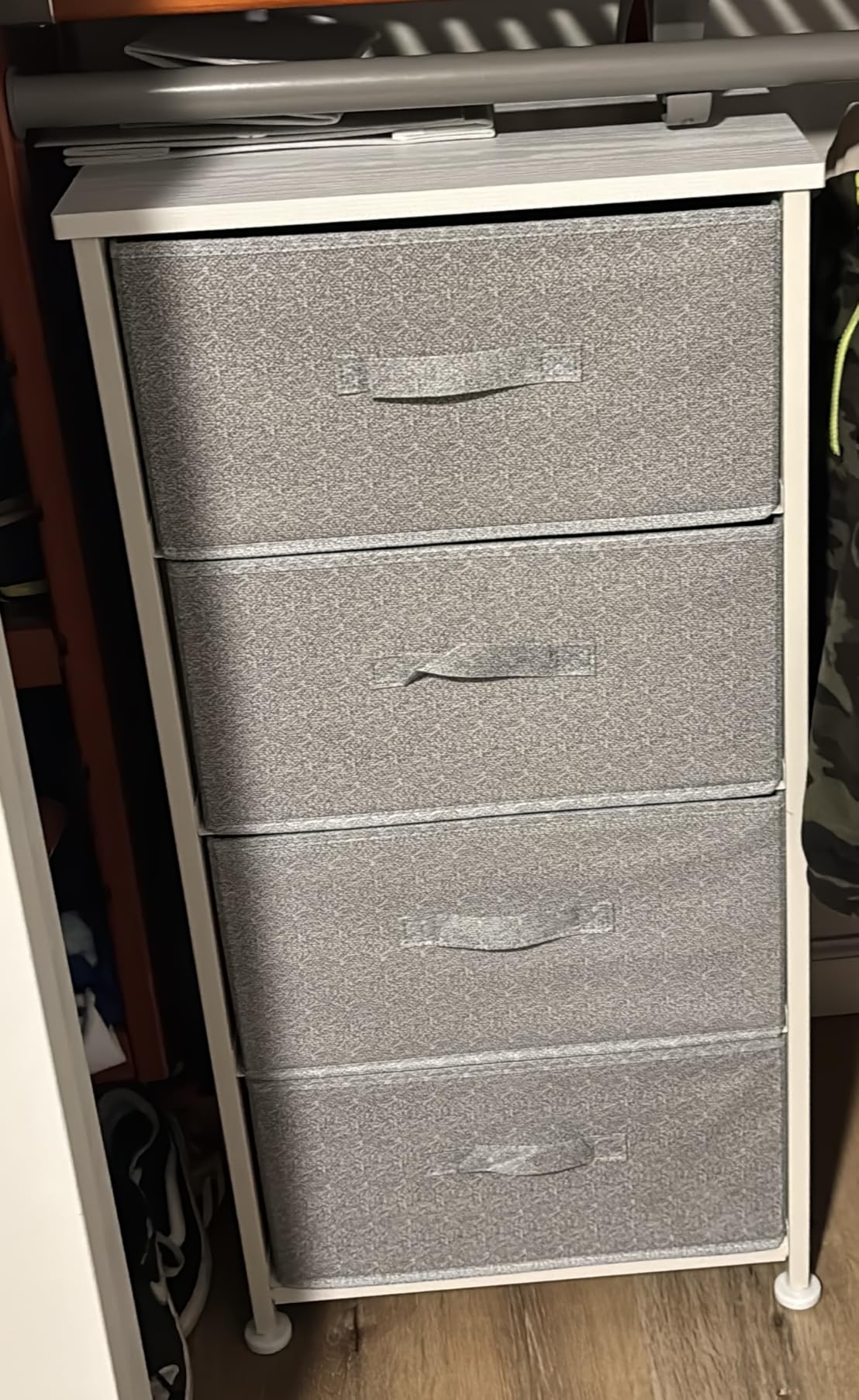Amazon Basics Fabric 4-Drawer Storage Organizer Unit for Bedroom Closet, Black customer photo 2