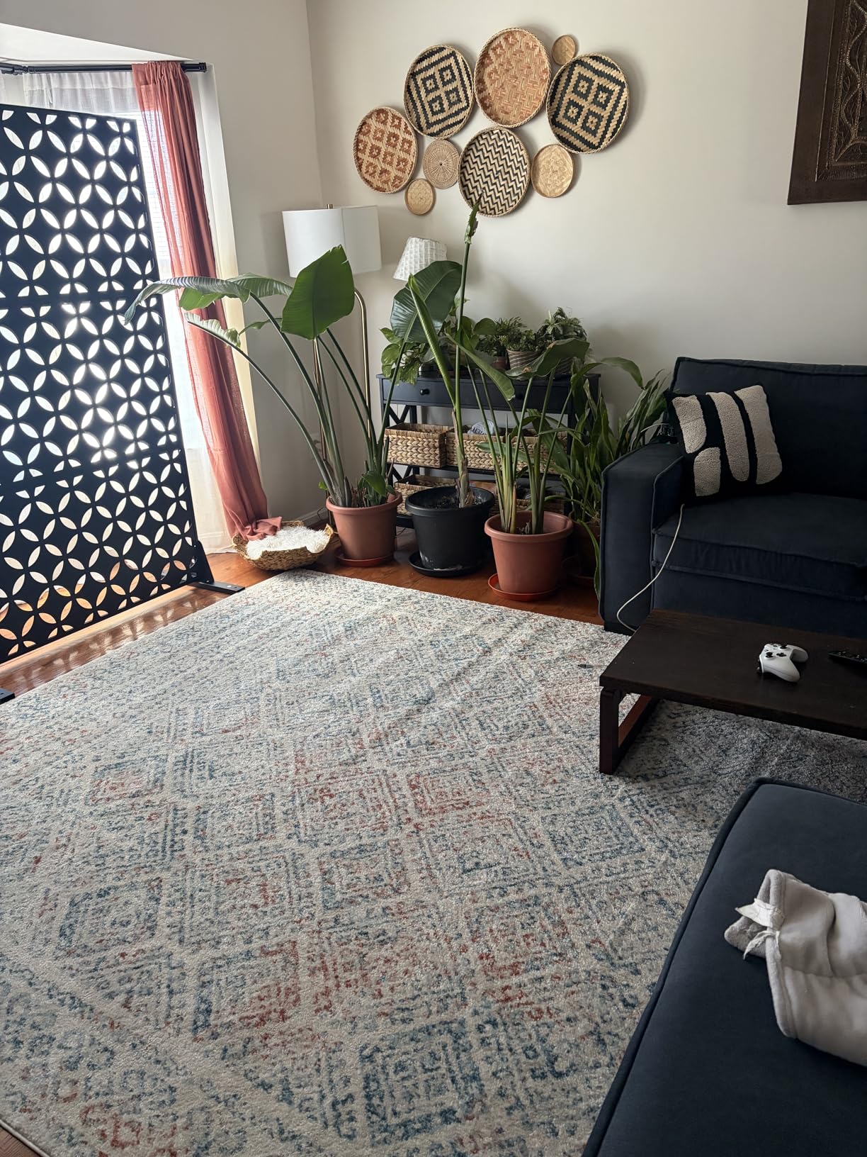 SAFAVIEH Tulum Collection Area Rug 8' x 10', Ivory & Grey, Moroccan Boho Distressed Design, Non-Shedding & Easy to Clean (TUL264A) customer photo 2