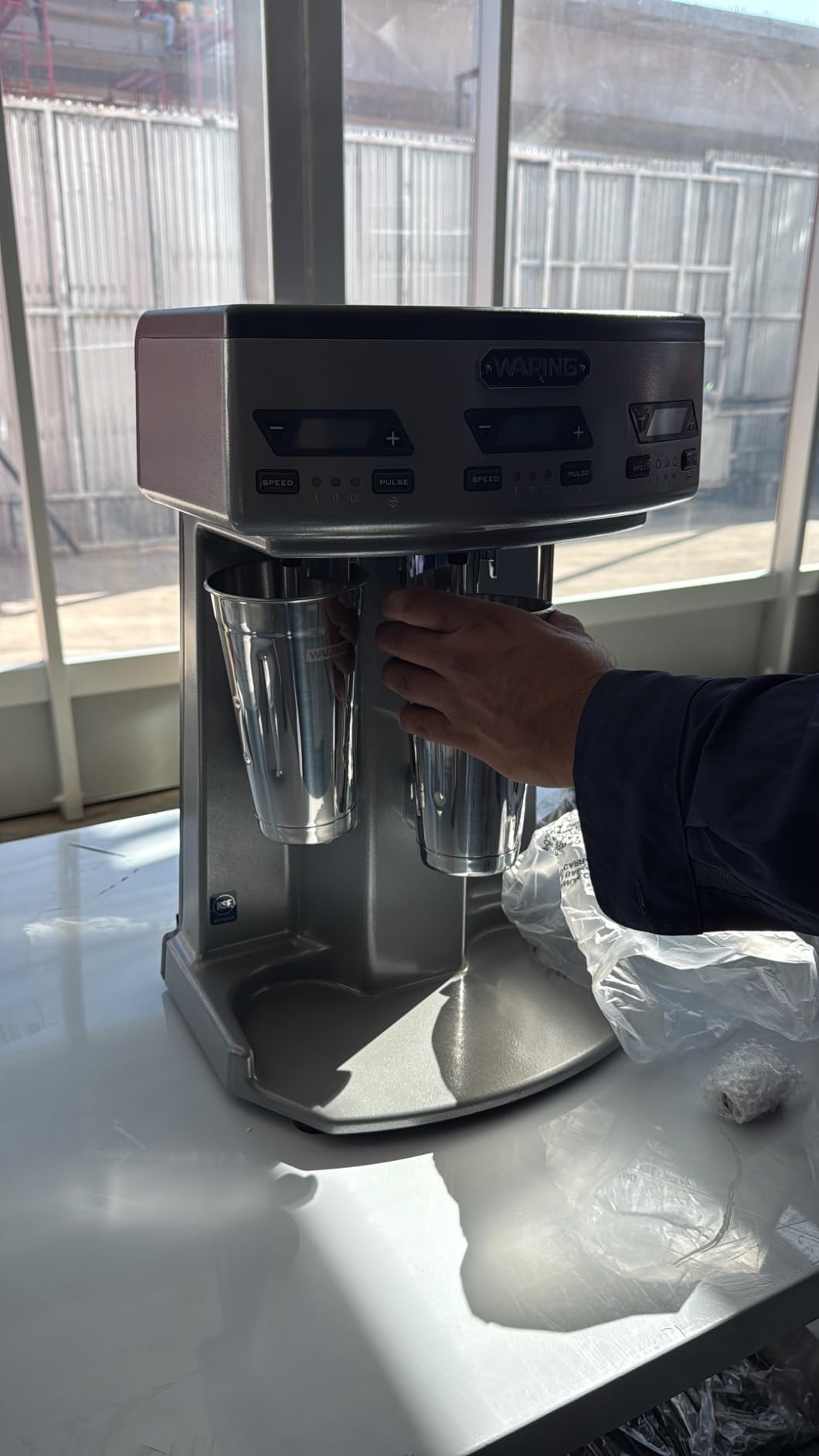 Waring Commercial Heavy-Duty Single Spindle Drink Mixer, 1 Horsepower Motor with Digital Timer, Milkshake Maker Machine for Ice Cream Shops, WDM120TX customer photo 1
