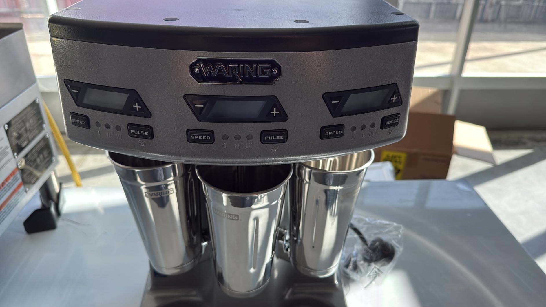 Waring Commercial Heavy-Duty Single Spindle Drink Mixer, 1 Horsepower Motor with Digital Timer, Milkshake Maker Machine for Ice Cream Shops, WDM120TX customer photo 2
