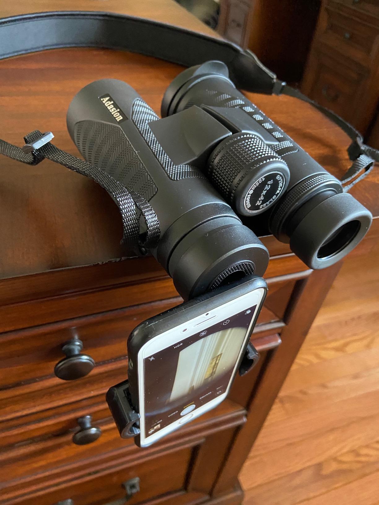 12x42 HD Binoculars for Adults High Powered with Phone Adapter and Tripod, Super Bright BAK4 Prism Waterproof Binoculars for Bird Watching Hunting Hiking Safari Travel Sports customer photo 1