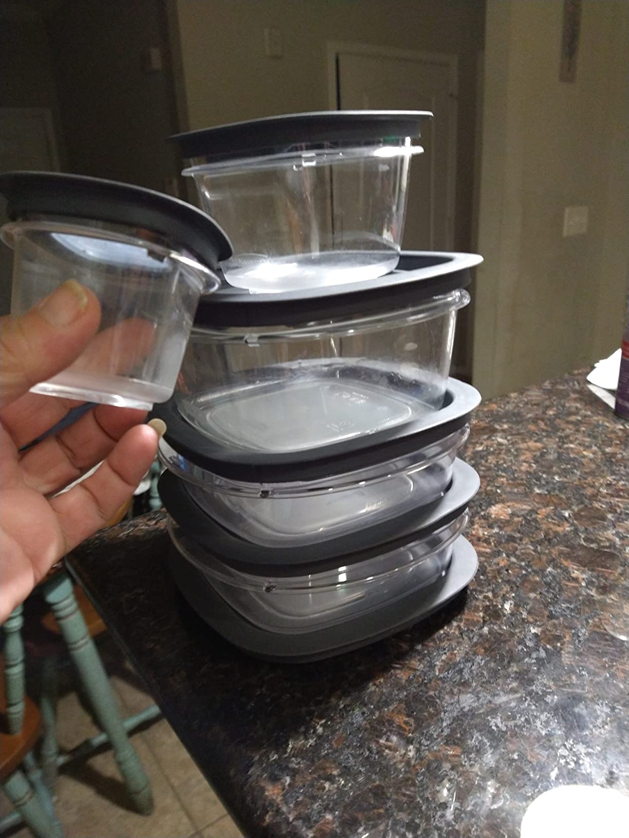 Rubbermaid Premier Food Storage Container, 10 Piece Set, Grey, BPA-Free, Microwave & Dishwasher Safe customer photo 2