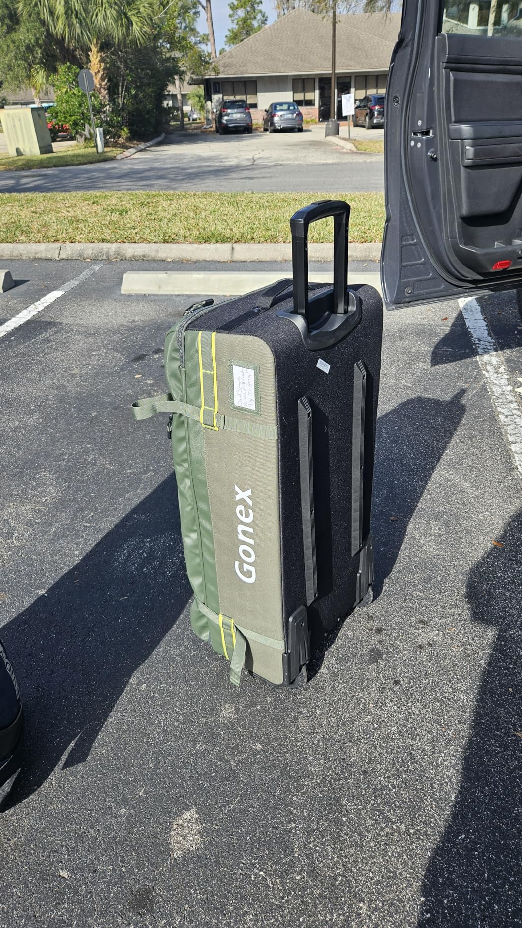Gonex Rolling Duffle Bag with Wheels, 70L Water Repellent Wheeled Travel Duffel Luggage with Rollers 25 inch, Navy customer photo 1