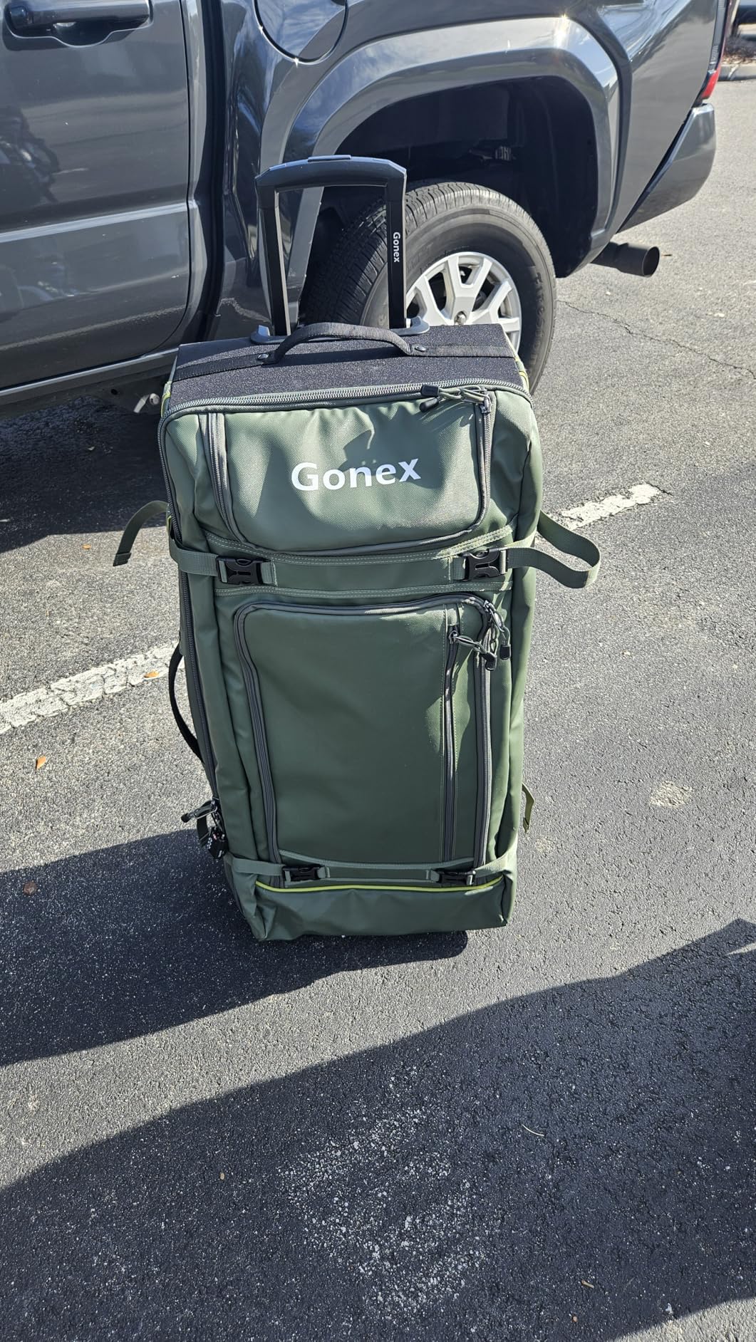 Gonex Rolling Duffle Bag with Wheels, 70L Water Repellent Wheeled Travel Duffel Luggage with Rollers 25 inch, Navy customer photo 2