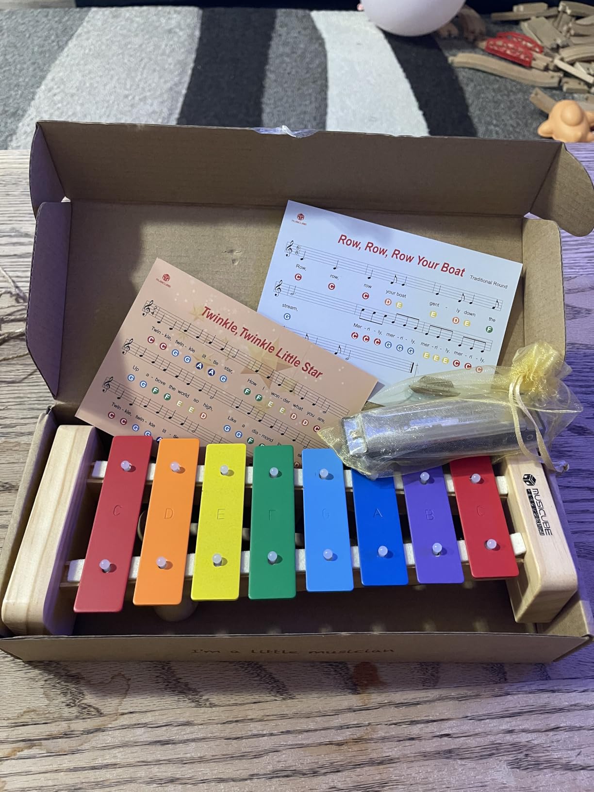 Xylophone for Kids Wood Xylophone with Mallets Orff Music Instrument for Educational& Preschool Learning Baby Percussion Kit with Professional Tuning for Toddlers Gift Choice for Children age customer photo 2