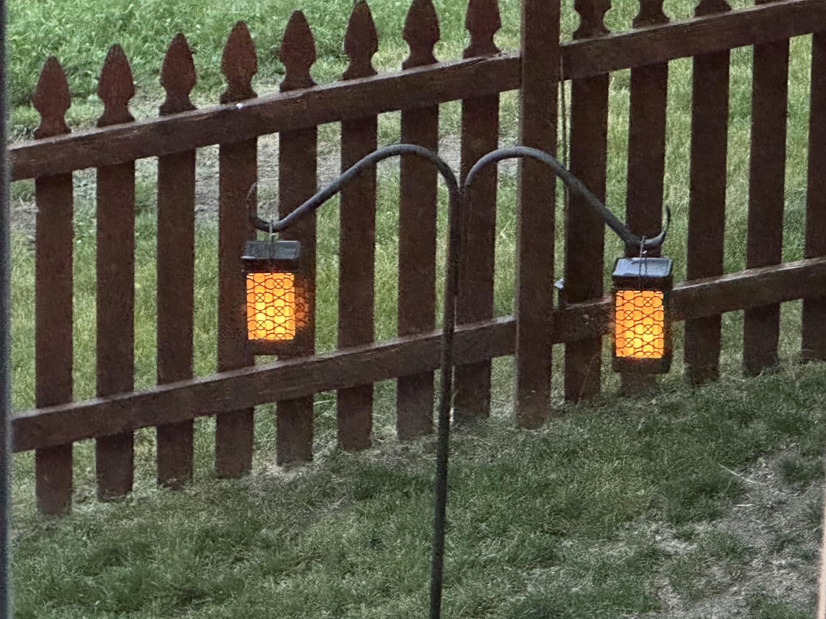 TomCare Solar Lanterns Outdoor Upgraded Flickering Flame Waterproof Hanging Lanterns Decorative Solar Powered LED Lights for Garden Patio Deck Yard, 2 Pack customer photo 1