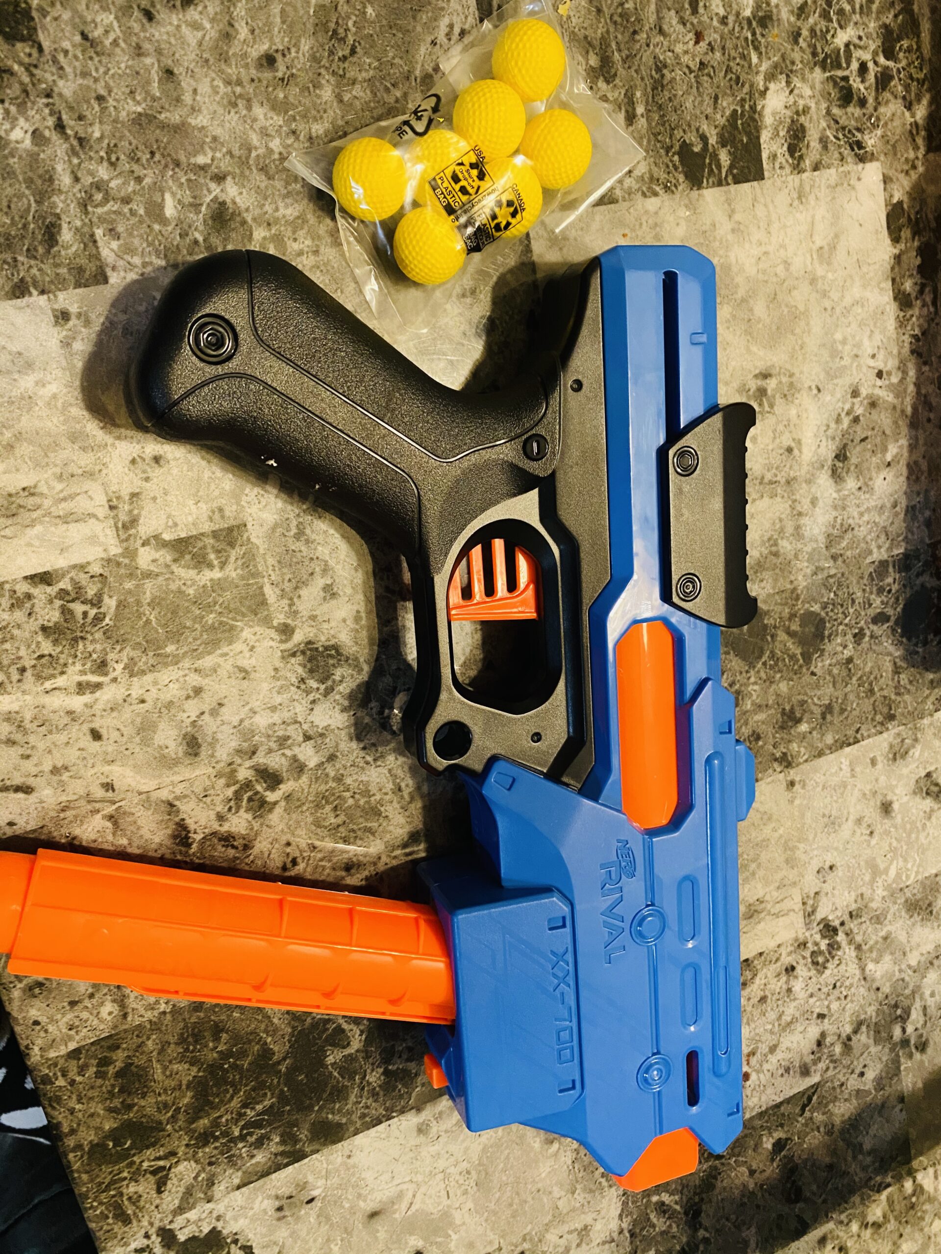 Nerf Rival Finisher XX-700 Blaster - Quick-Load Magazine, Spring Action, Includes 7 Official Rival Rounds - Team Blue customer photo 1