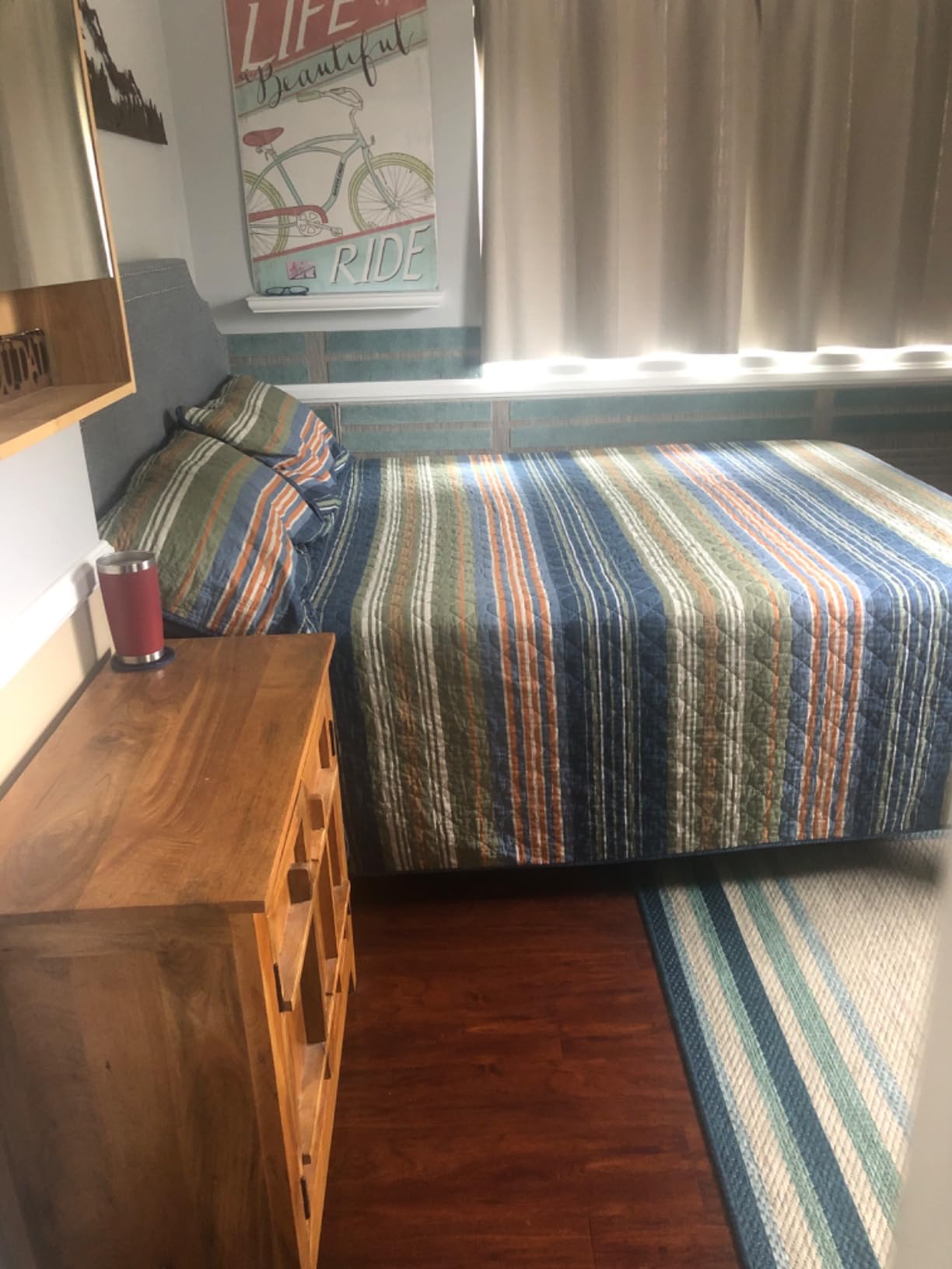 Eddie Bauer - Queen Quilt Set with Shams, Reversible Cotton Bedding, Lightweight All-Season, Pre-Washed, Troutdale Green customer photo 1