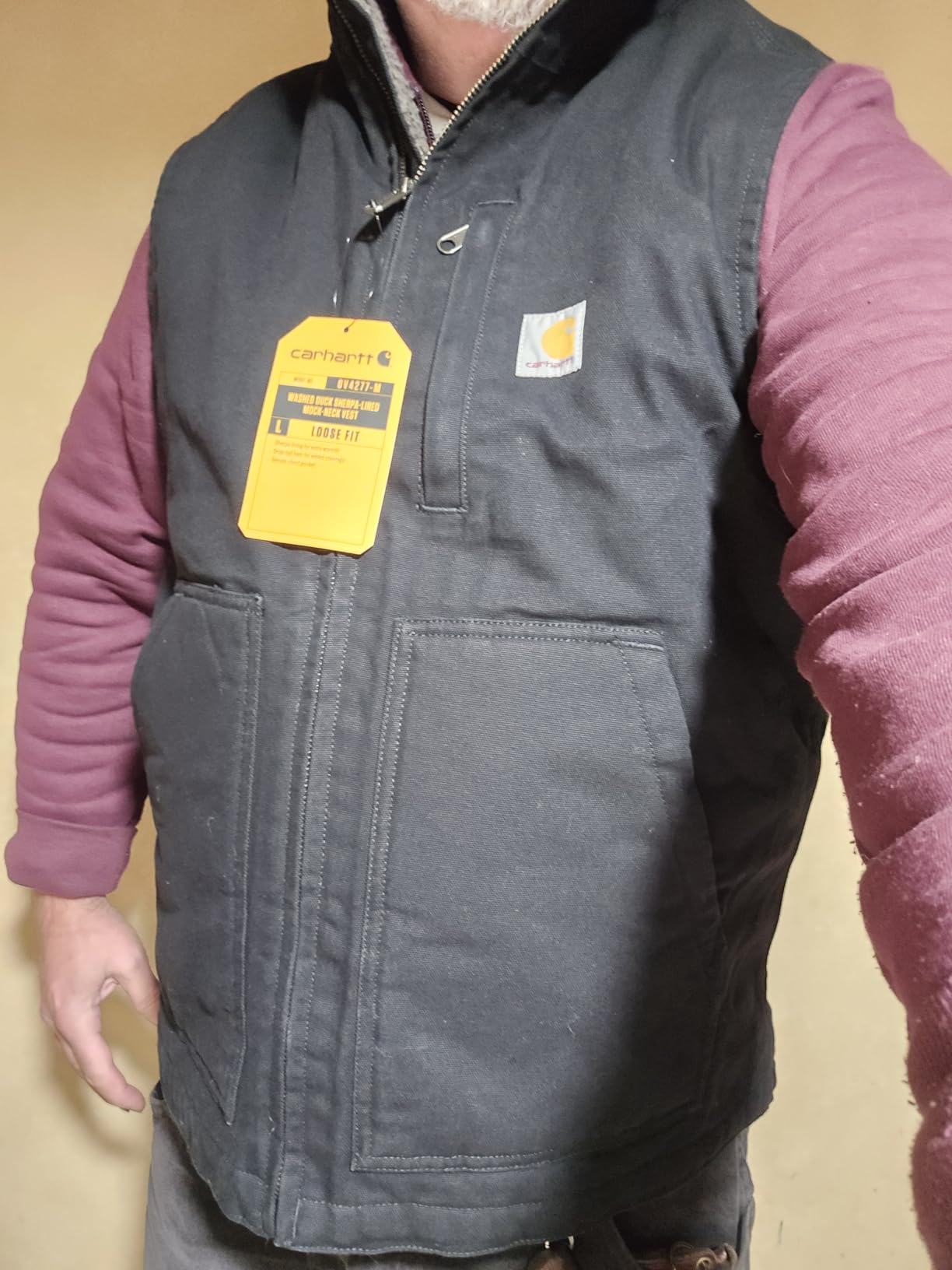 Carhartt Men's Washed Duck Mock-Neck Vest customer photo 2
