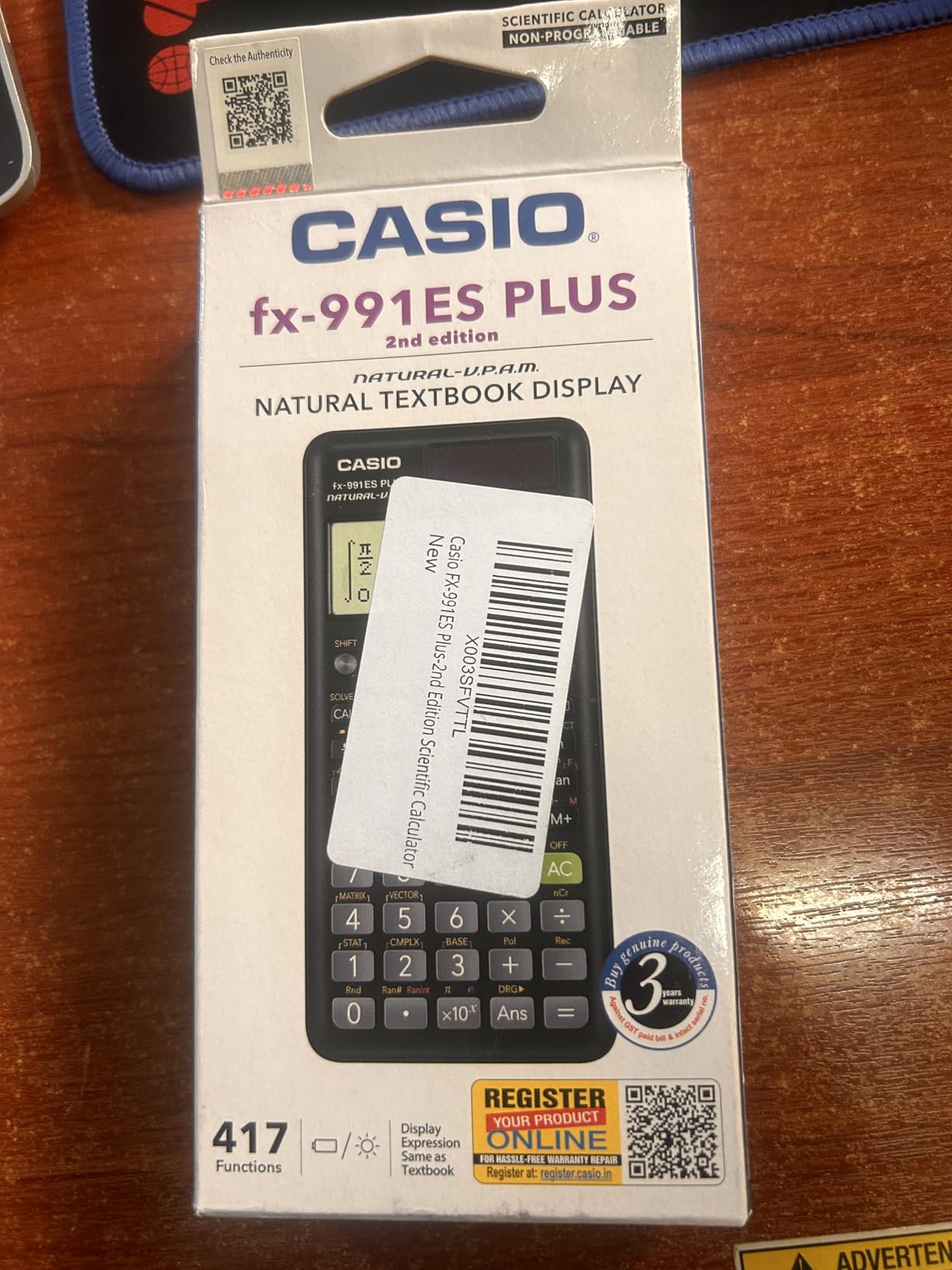 Casio FX-991ES Plus-2nd Edition Scientific Calculator customer photo 1