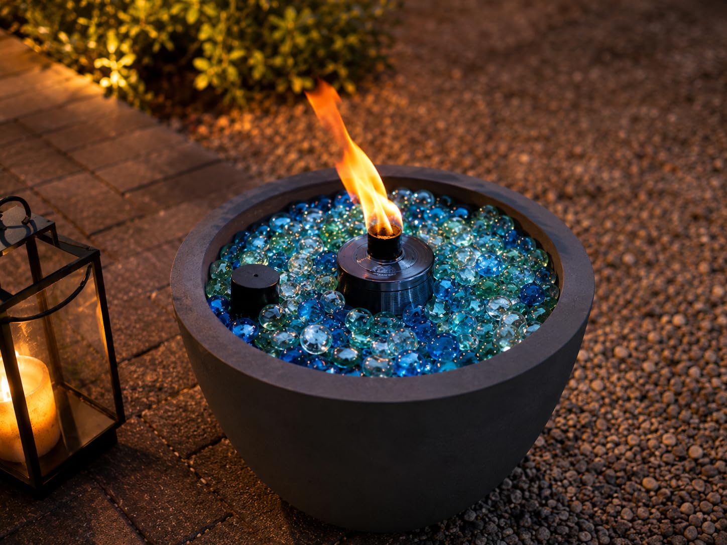 Kante 18 Inch Dia Round Concrete Planter, Indoor Outdoor Large Plant Pot with Drainage Hole and Rubber Plug for Home Patio Garden, Weathered Concrete customer photo 2