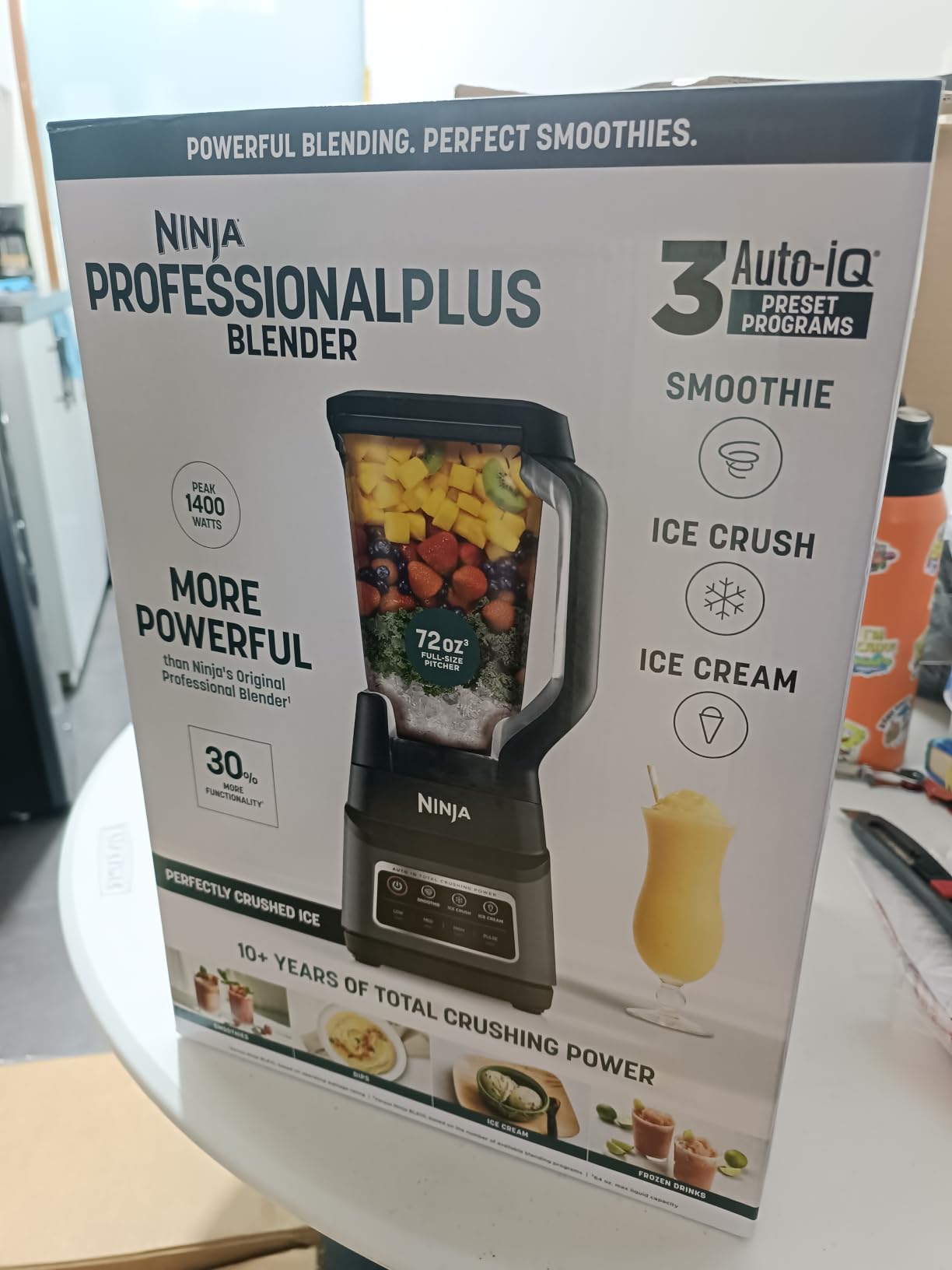 Ninja Professional Plus Blender with Auto-iQ BN701 | Smoothie and Ice Cream Maker, Frozen Drink Mixer, Margarita Machine | 3 Auto-iQ Presets, 1400W, 72-oz. Total Crushing Pitcher | Dark Grey customer photo 2