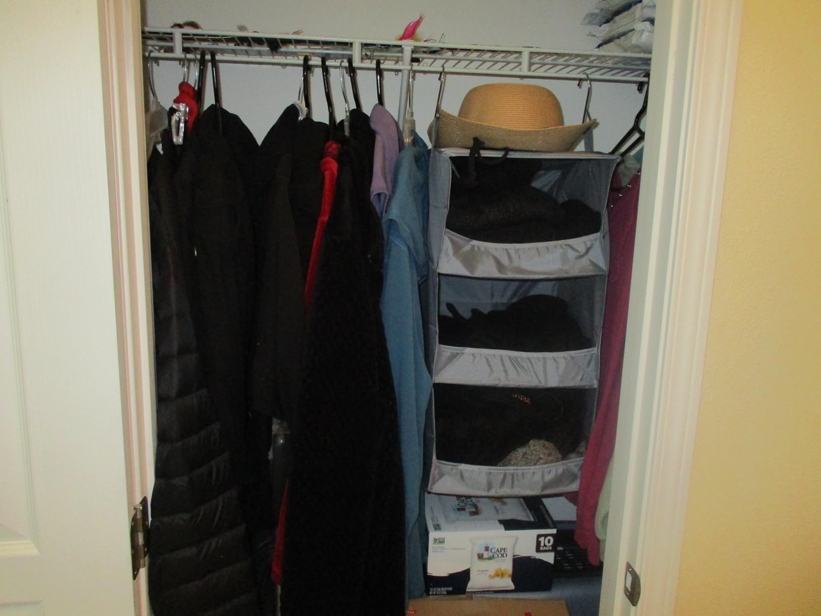GRANNY SAYS 3-Shelf Hanging Closet Organizer and Storage, Collapsible Hanging Closet Shelves, Hanging Organizer for Closet & RV customer photo 1