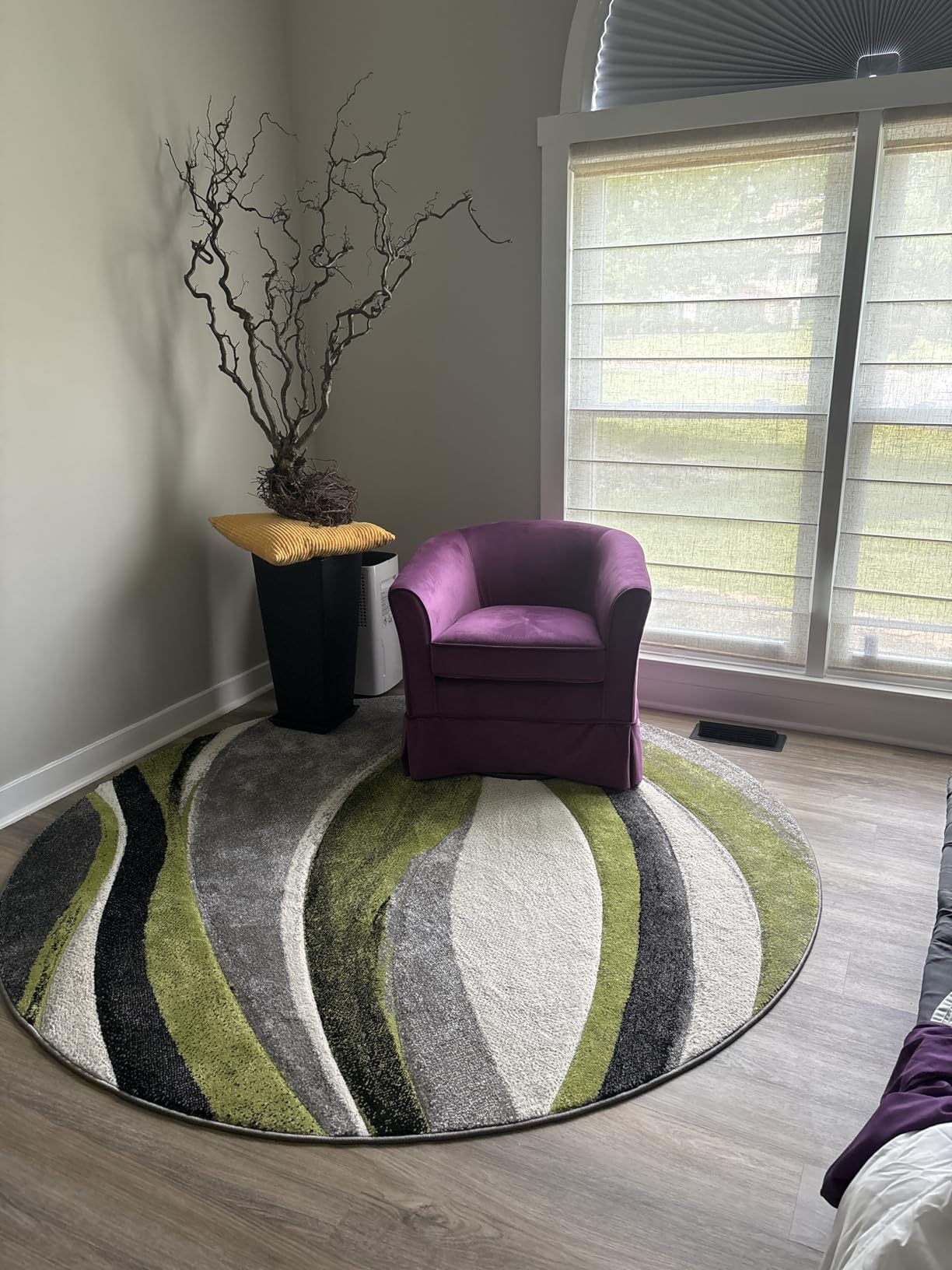 SAFAVIEH Hollywood Collection Area Rug 9' x 12', Grey & Blue, Mid-Century Modern Design, Non-Shedding & Easy Care (HLW766F) customer photo 1