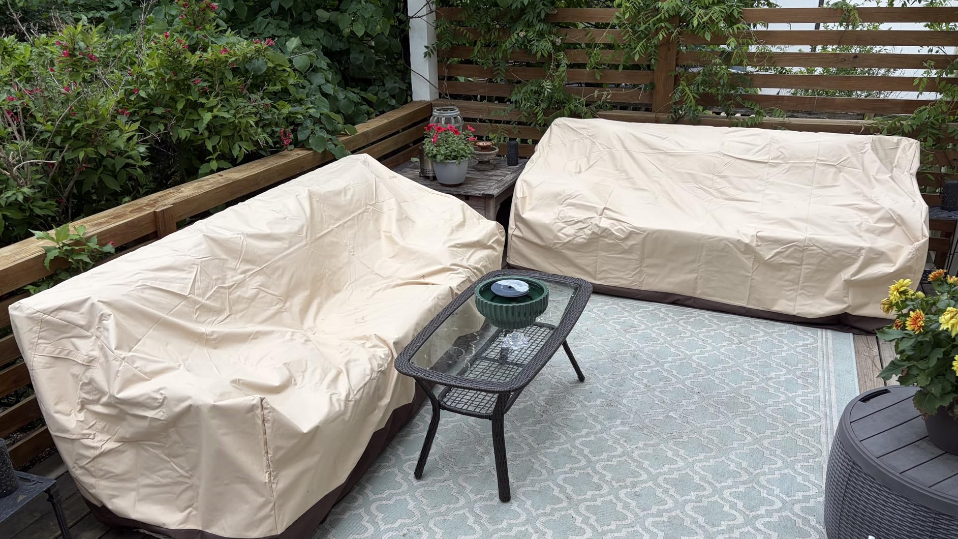 Vailge Heavy Duty Patio Sofa Cover - 100% Waterproof 3-Seater Outdoor Sofa Cover, 79