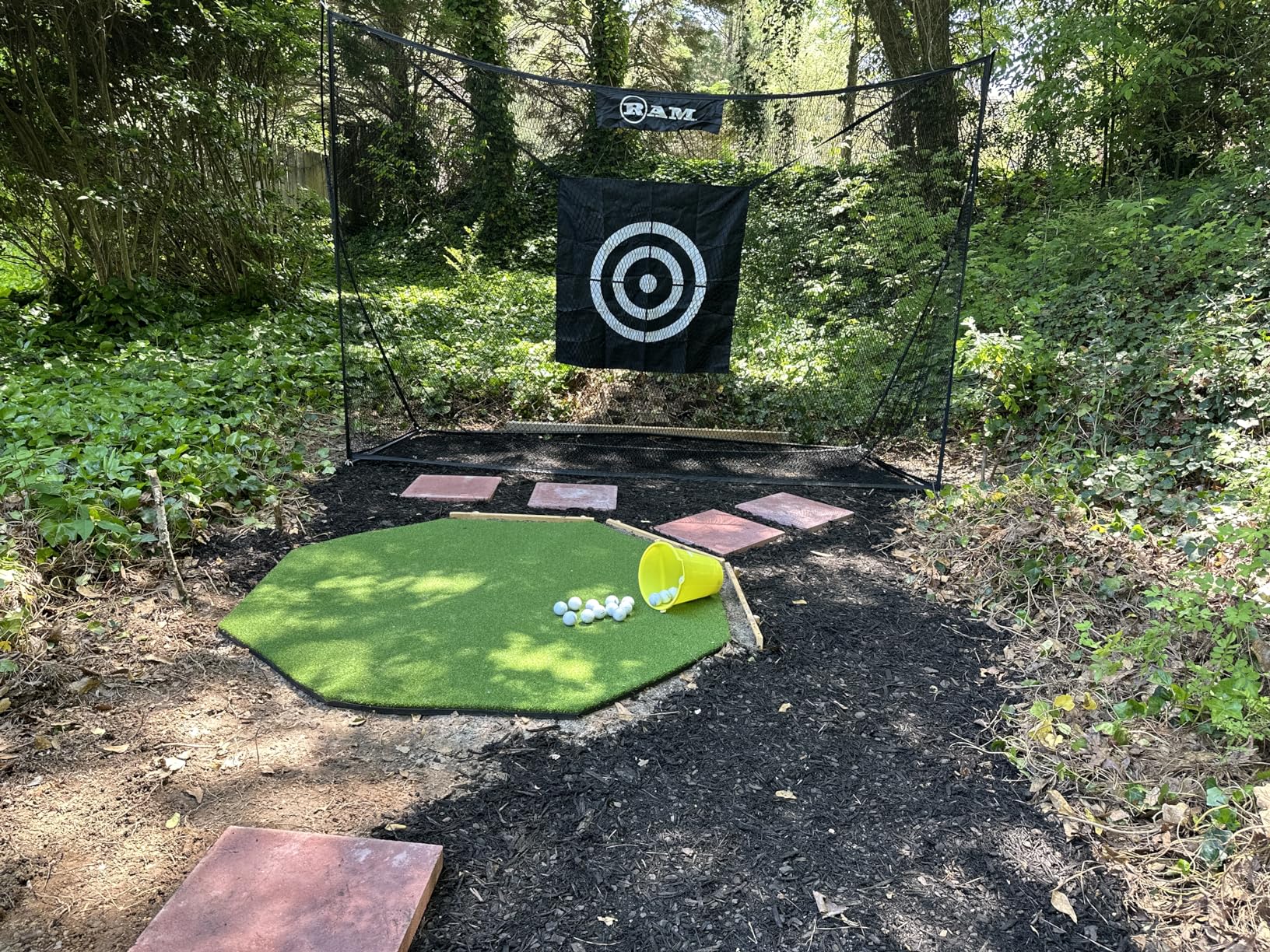 GoSports Elite Golf Hitting Mat for Indoor and Outdoor Practice - Withstands Thousands of Shots - Heavy-Duty Turf Driving Range Mats Works with Golf Simulators - Includes 3 tees - Choose Your Size customer photo 1