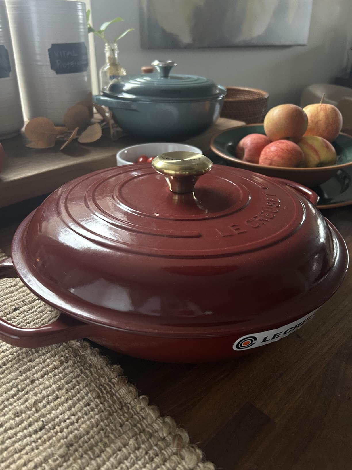 Le Creuset Enameled Cast Iron Signature Braiser, 5 qt., White customer photo 2
