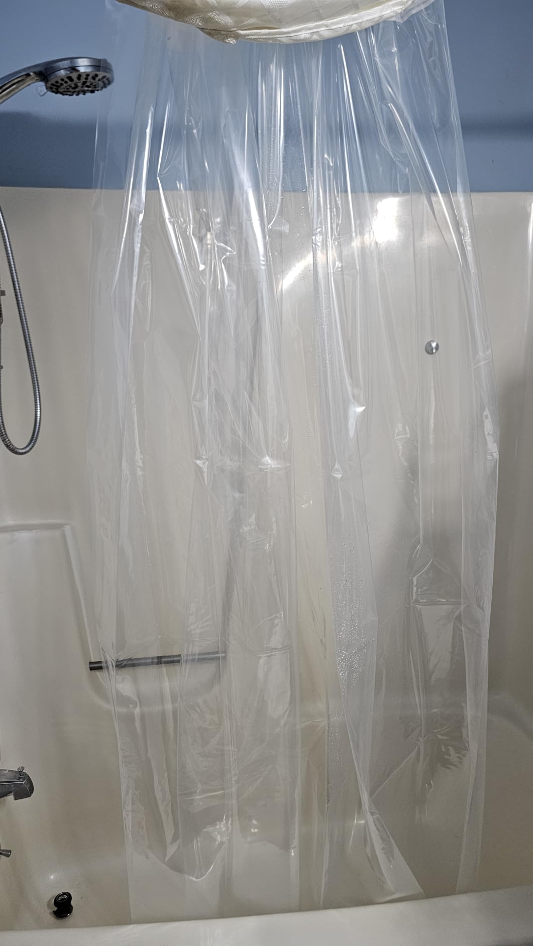 BigFoot Clear Shower Curtain - 72x72 Odorless Plastic with Magnets, Washable Long Bathroom Curtain - Premium PEVA Waterproof Bath Curtain, Rust-Proof Bathroom Essentials customer photo 1