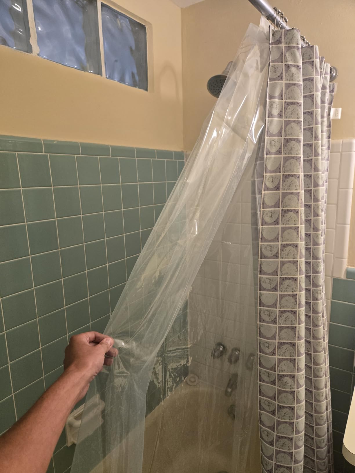 BigFoot Clear Shower Curtain - 72x72 Odorless Plastic with Magnets, Washable Long Bathroom Curtain - Premium PEVA Waterproof Bath Curtain, Rust-Proof Bathroom Essentials customer photo 2