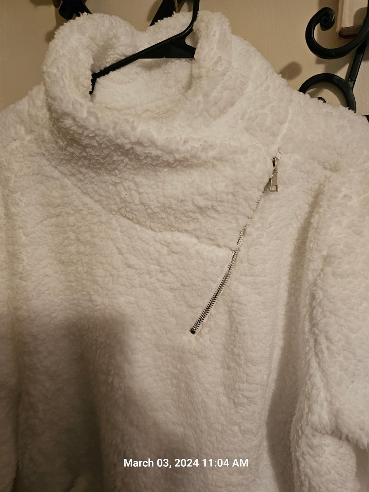 KIRUNDO Winter Clothing for Women Sherpa Pullover Fleece Zip Sweatshirt 2026 Fall Fashion Fuzzy Faux Shearling Warm Outwear customer photo 1