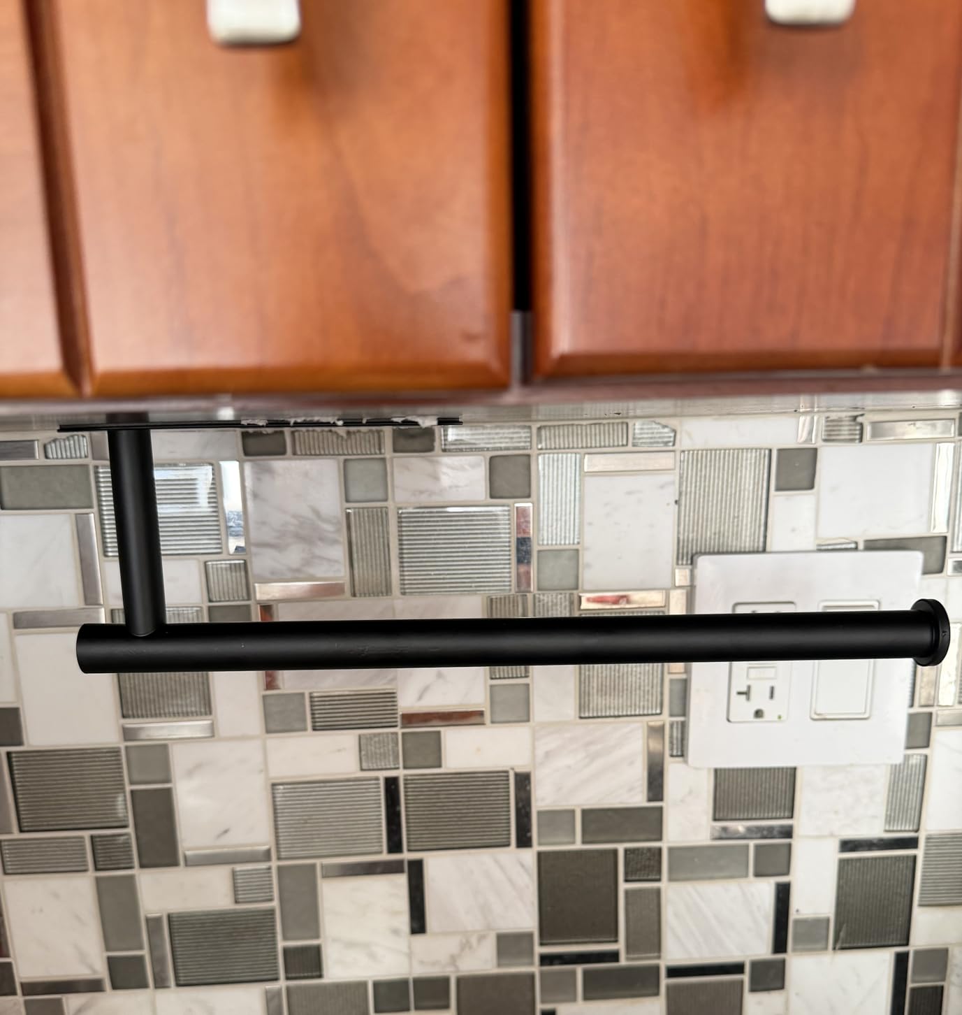 Paper Towel Holders for Kitchen, Paper Towels Bulk - Self-Adhesive Under Cabinet, Both Available in Adhesive and Screws, Stainless Steel customer photo 2
